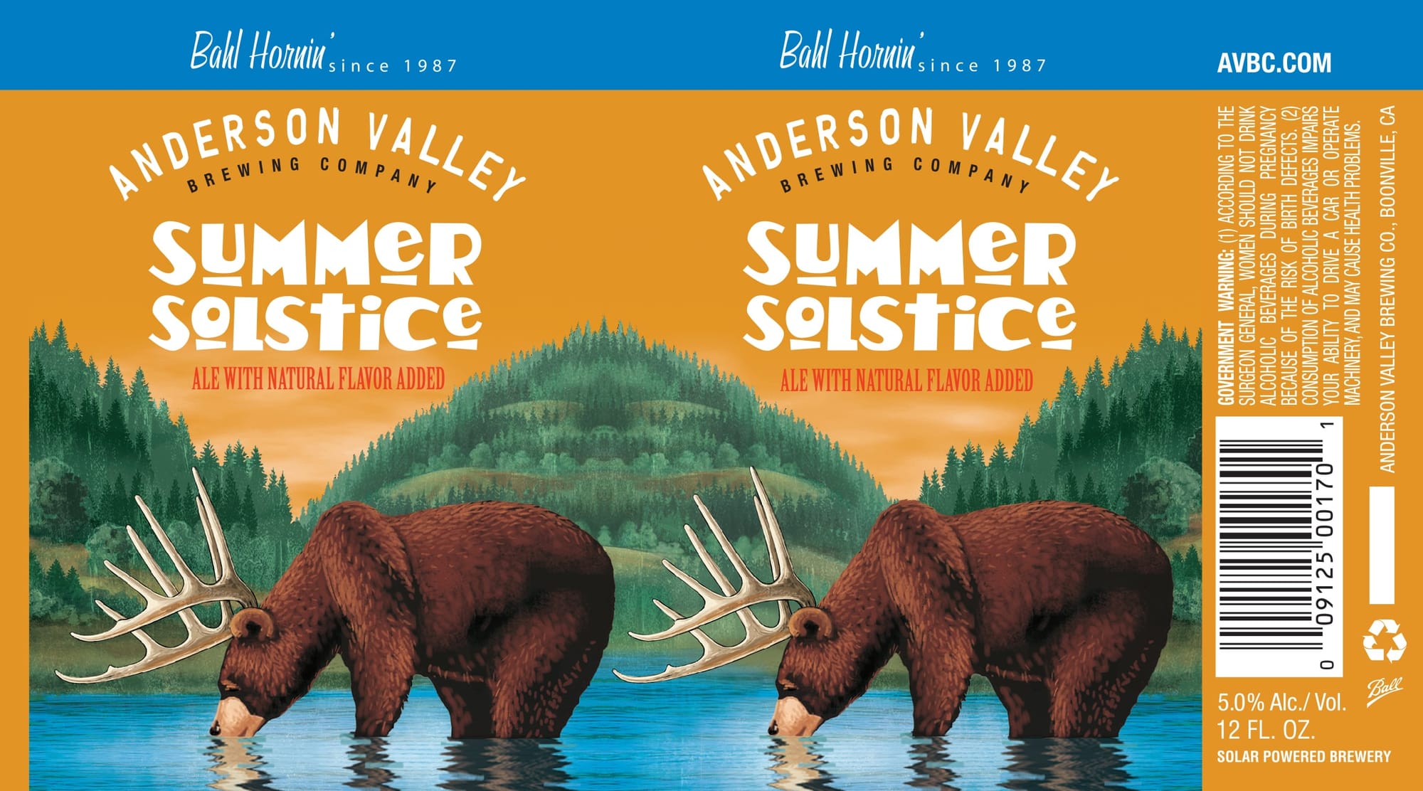 Summer Solstice by Anderson Valley Brewing Company - beer label