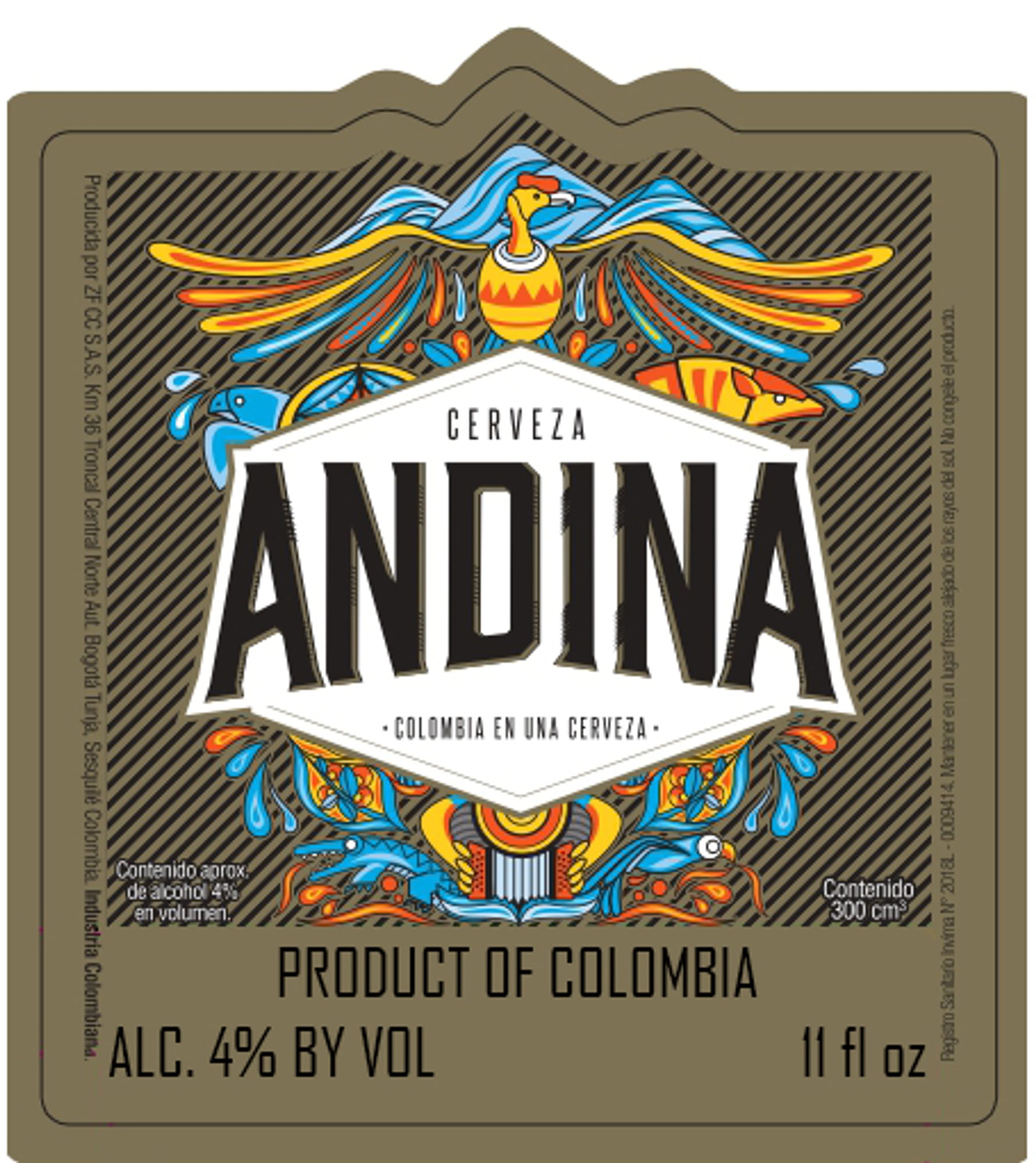 Andina Lager by Cerveceria Andina - beer label