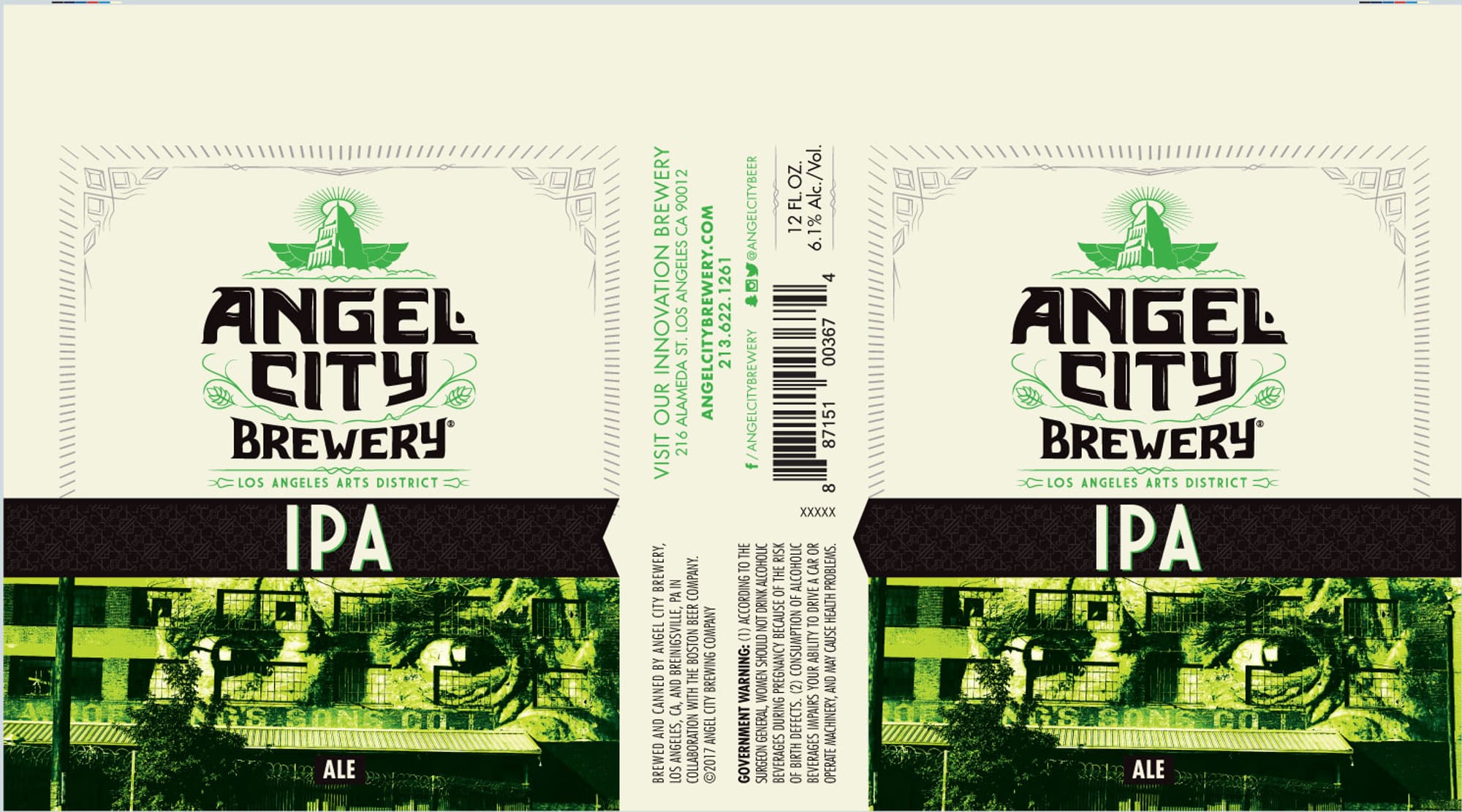 IPA by Angel City Brewery - beer label