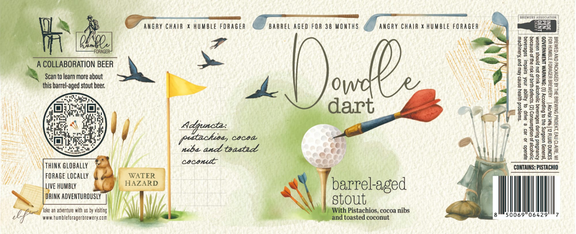 Angry A Humble Forager by Angry Chair Brewing & Humble Forager - beer label