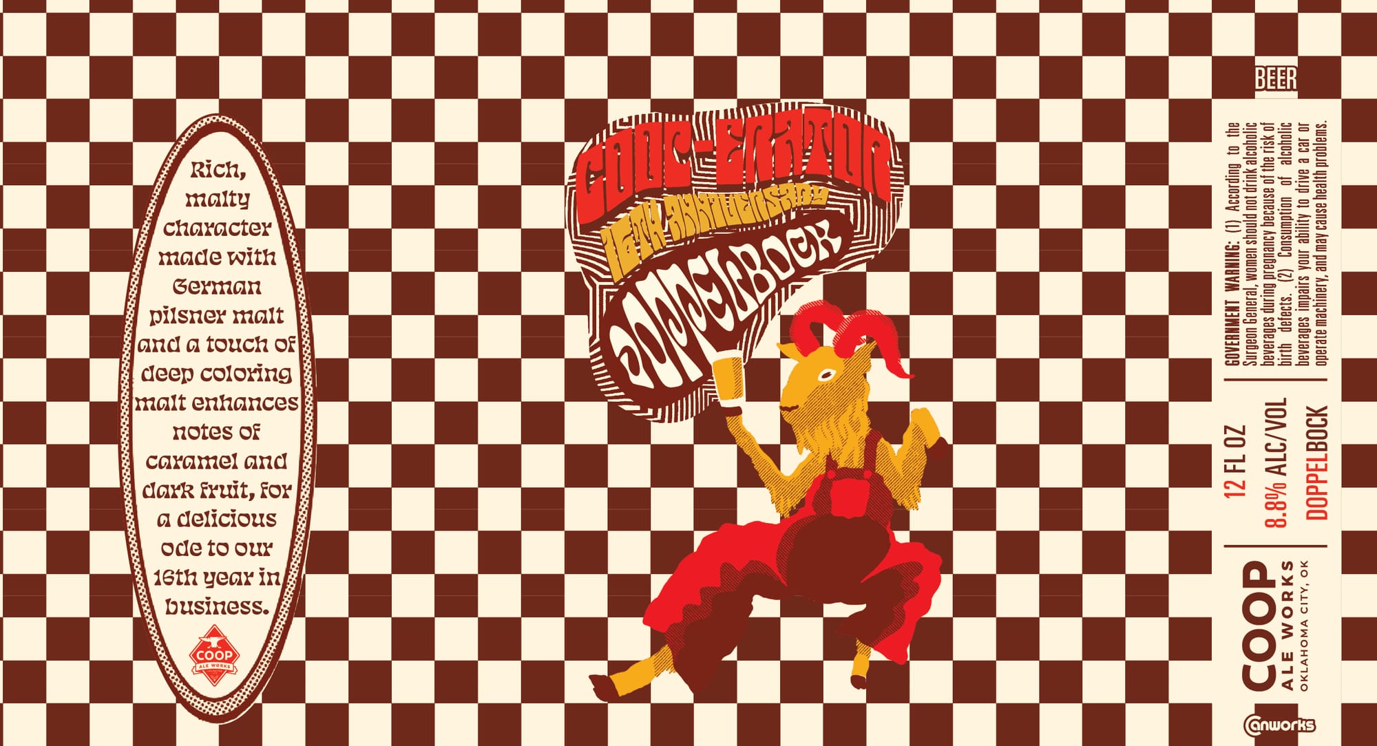 Anniversary Doppelbock by Ale Works - beer label