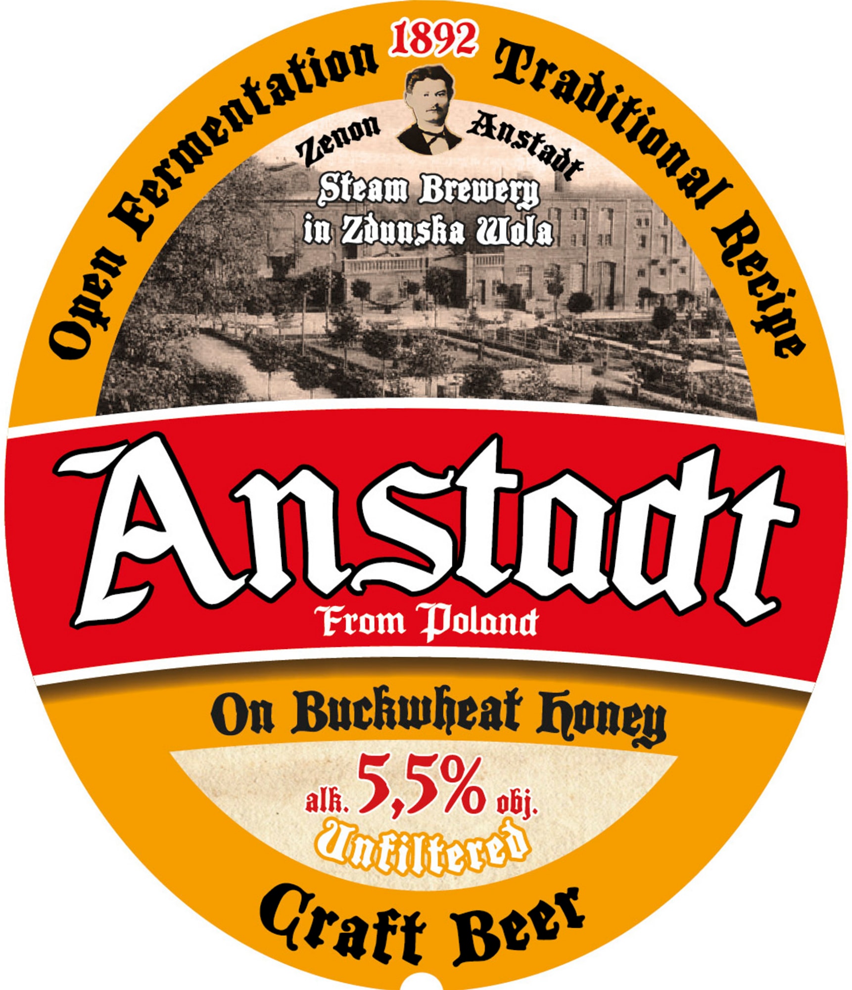 Anstadt (On Buckwheat Honey) by Anstadt - beer label