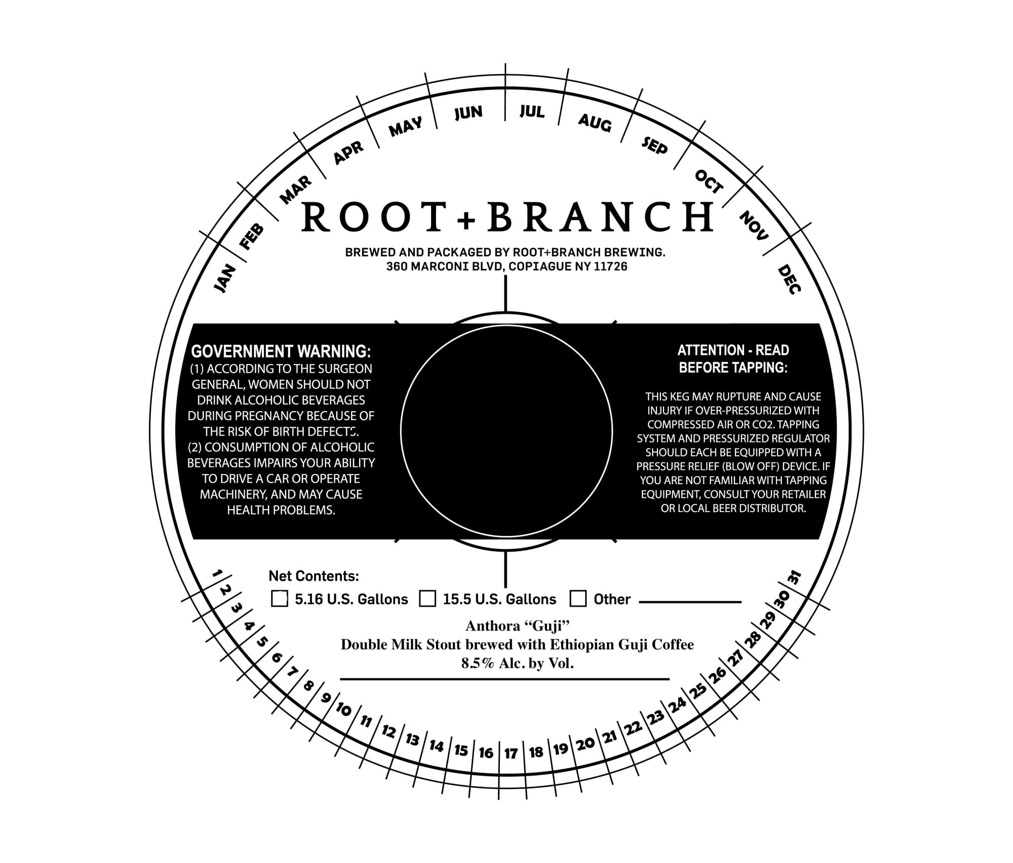 Anthora “Guji” by Root+Branch Brewing - beer label