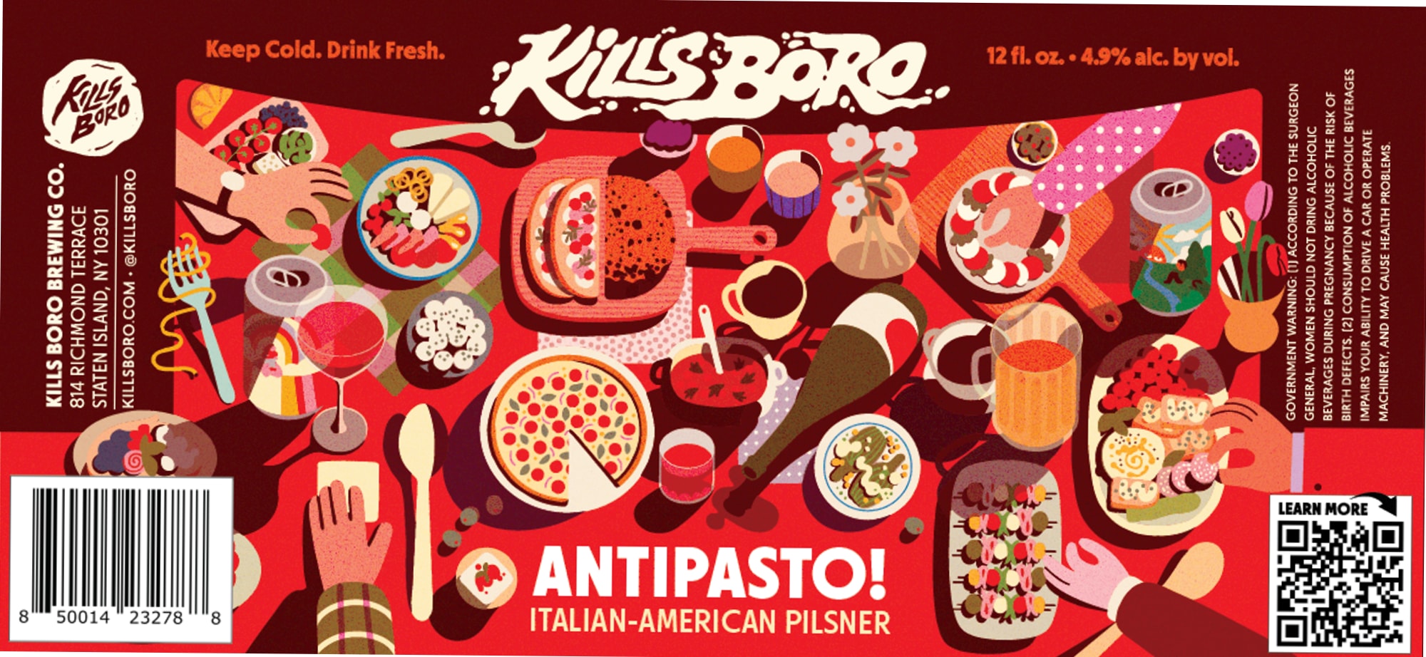 Antipasto! by Kills Boro Brewing Co. - beer label