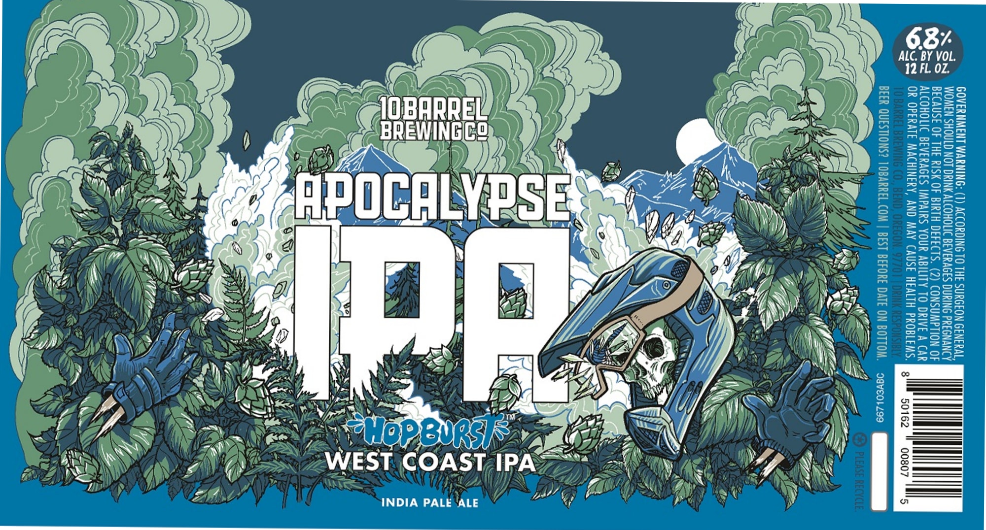 Apocalypse IPA by 10 Barrel Brewing Co. - beer label