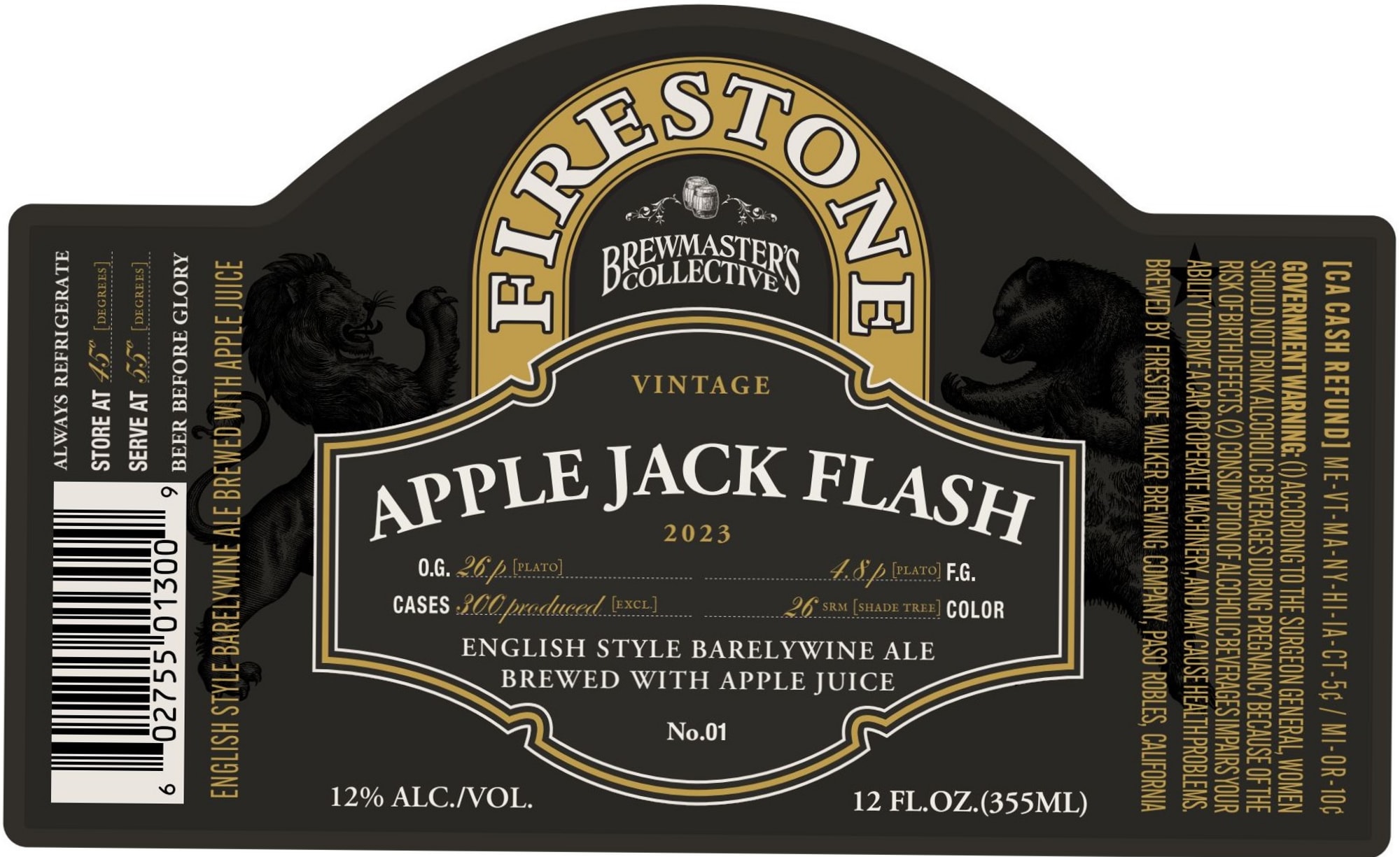 Apple Jack Flash by Brewmaster’s Collective - beer label