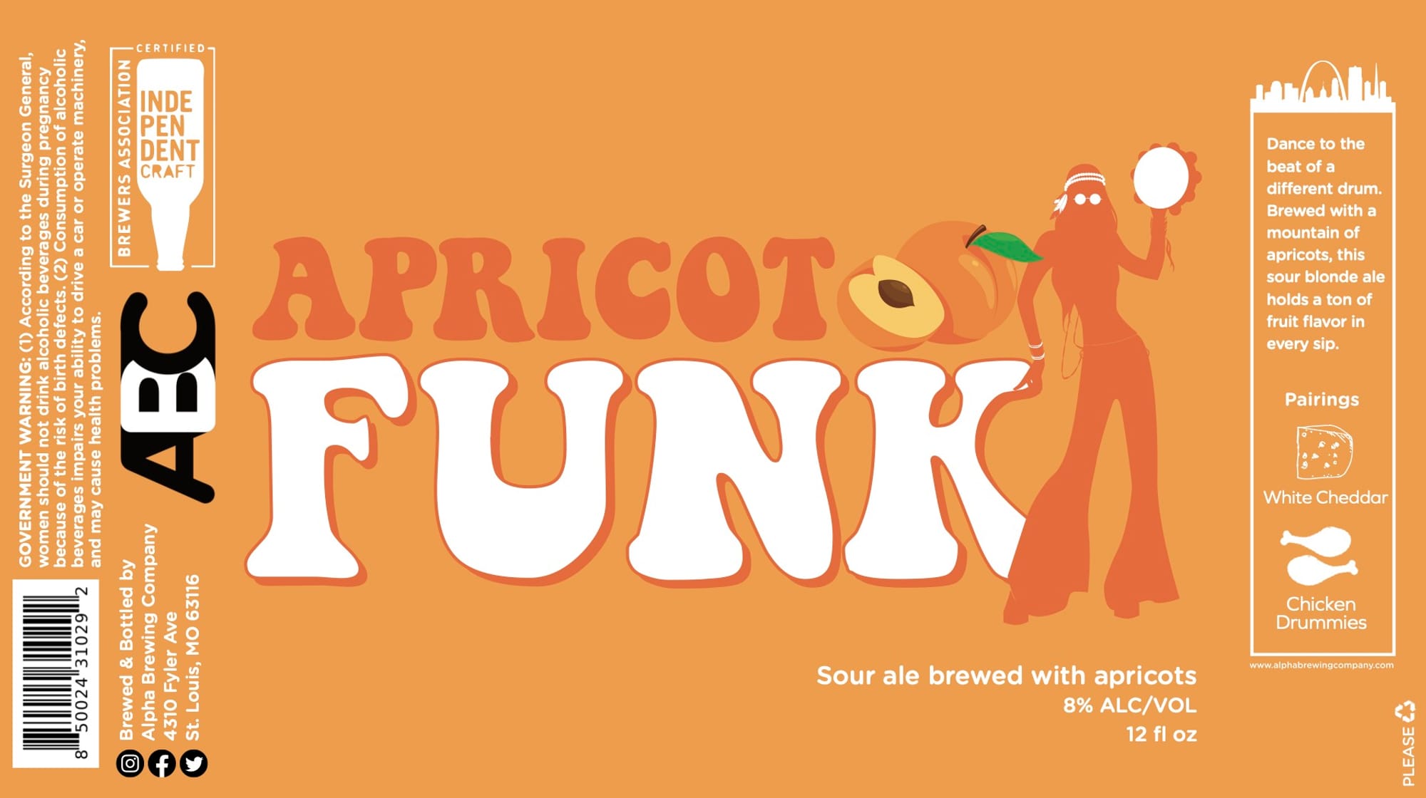 Apricot Funk by Alpha Brewing Company - beer label