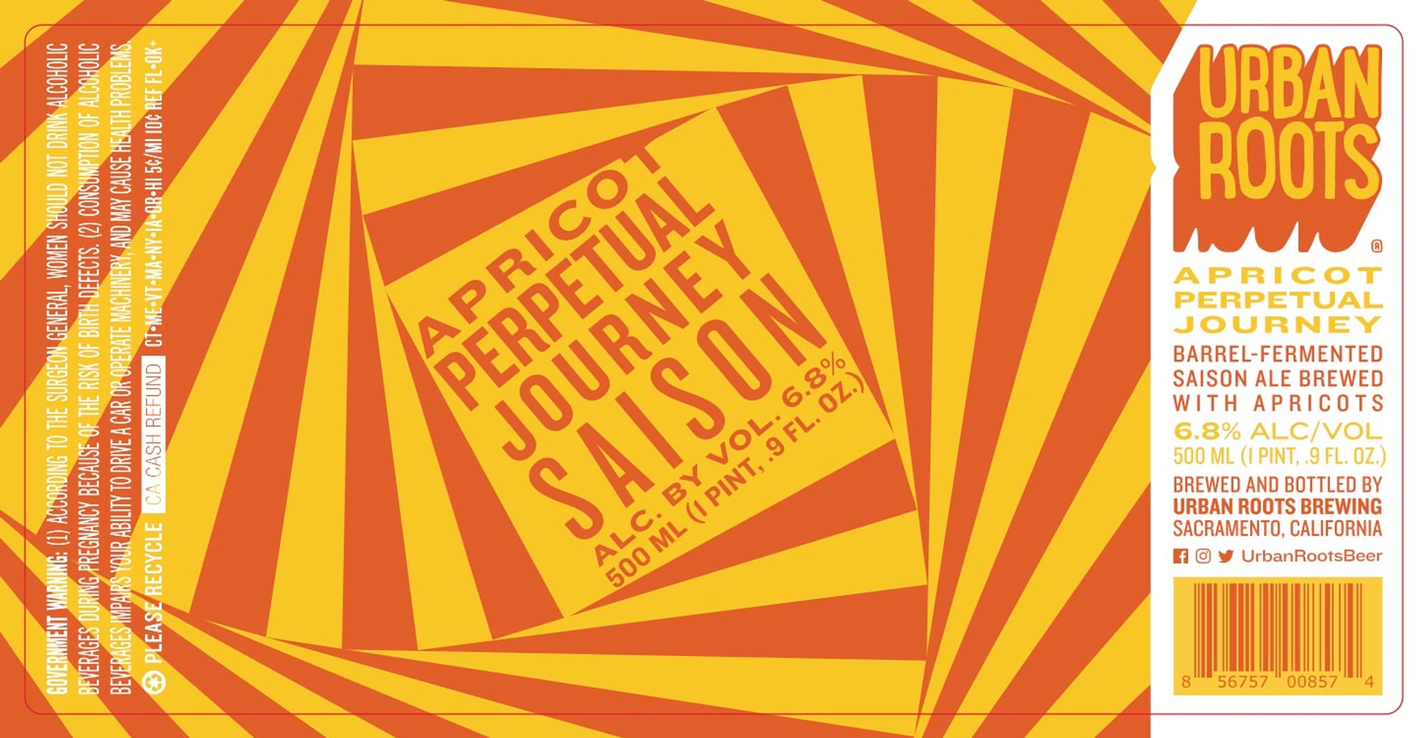 Apricot Perpetual by Urban Roots Brewing - beer label
