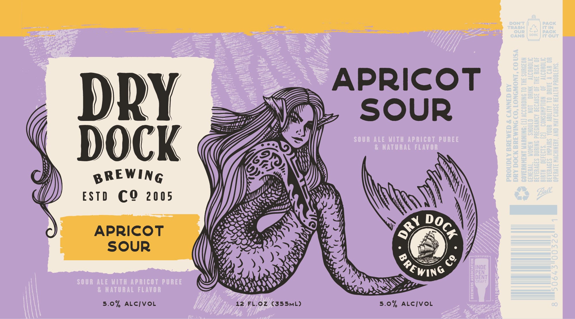 APRICOT SOUR by DRY DOCK BREWING CO - beer label