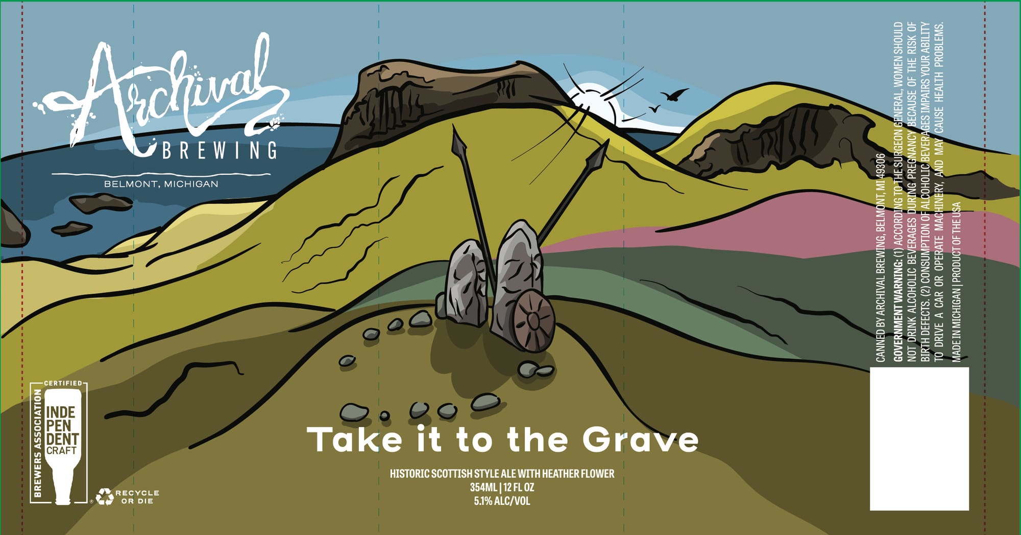 Take it to the Grave by Archival Brewing - beer label