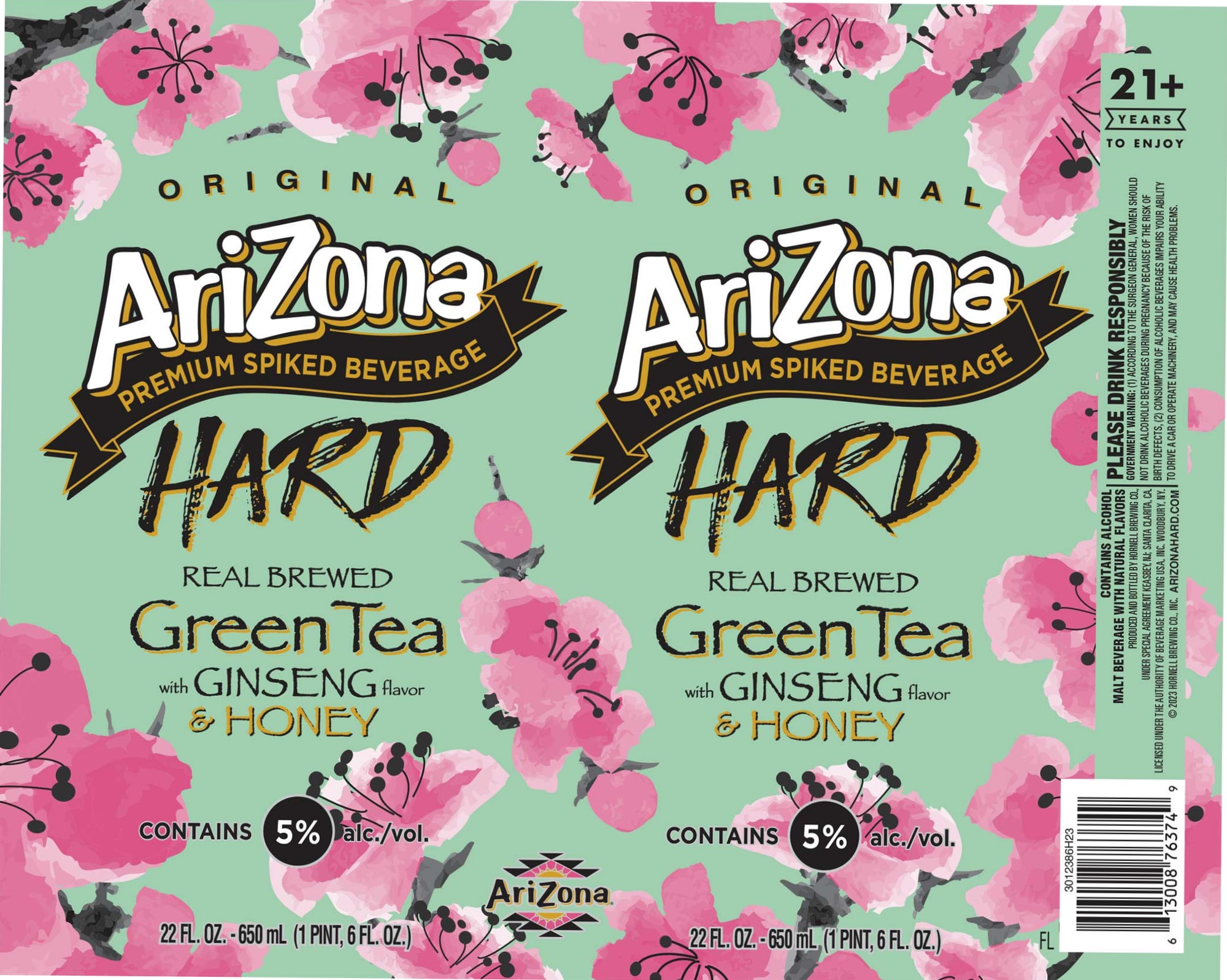 Arizona Hard Green Tea by Barnwood Spirits - beer label