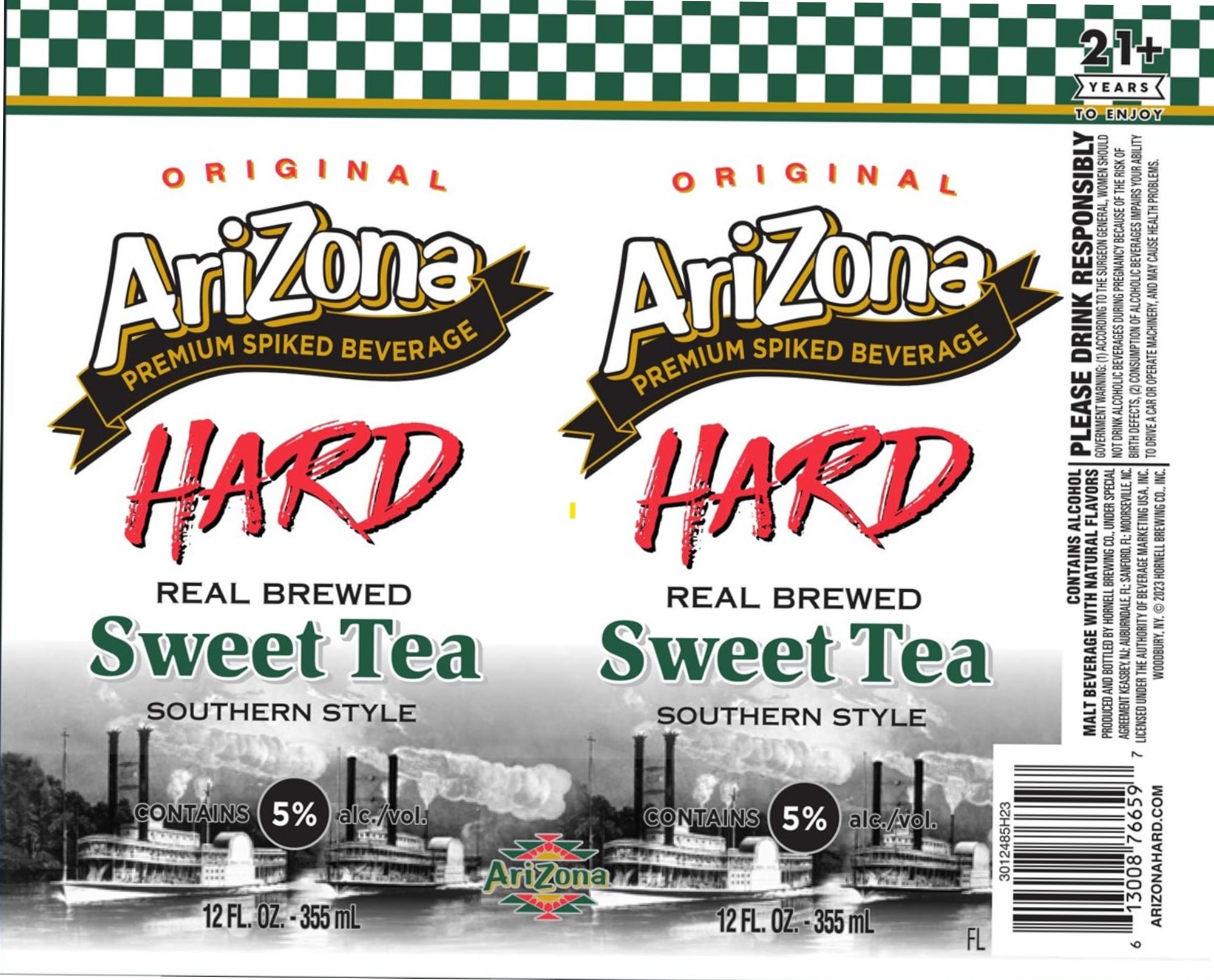 Arizona Hard Sweet Tea by Barnwell Marketing, Inc. - beer label