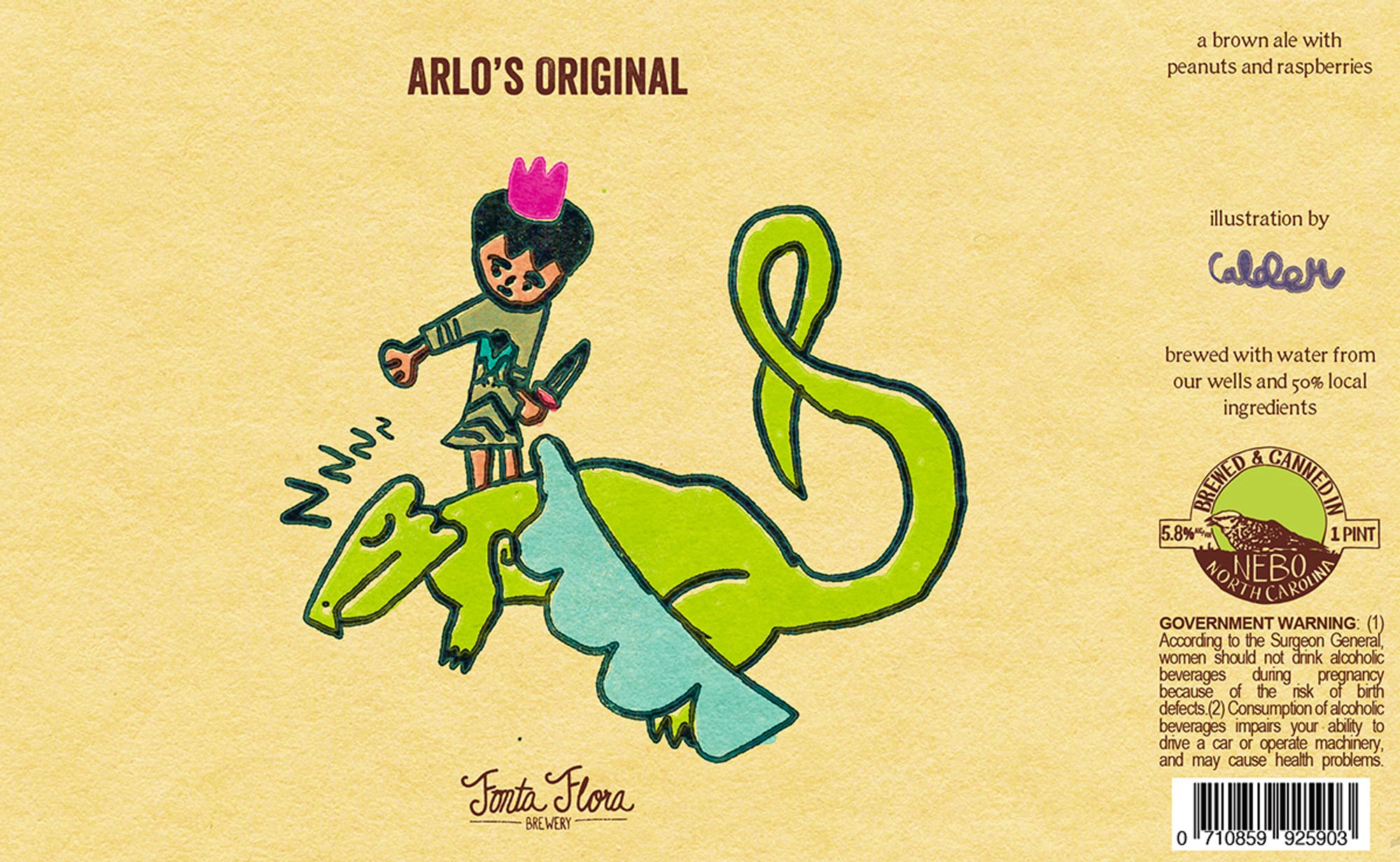 Arlo's Original by Fonta Flora Brewery - beer label