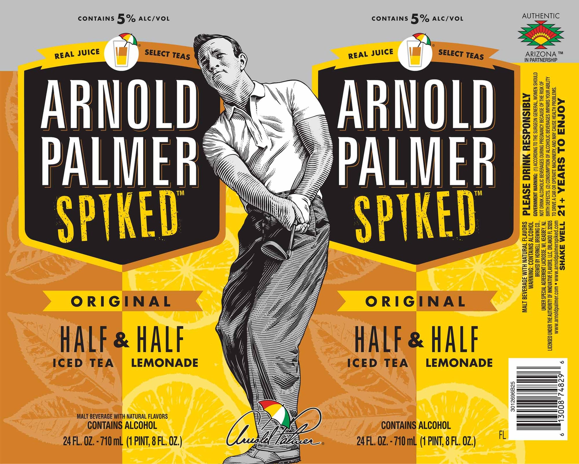 Arnold Palmer Spiked by Arizona Beverages - beer label