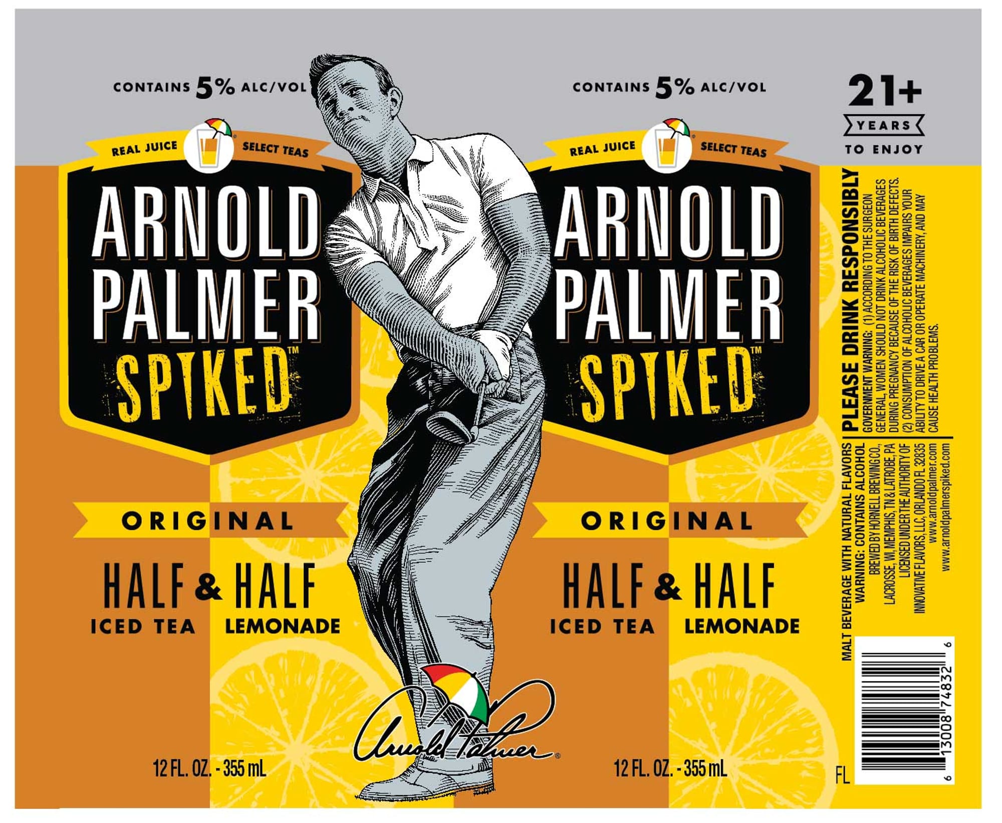 Arnold Palmer Spiked Original Half & Half by Arnold Palmer Enterprises - beer label