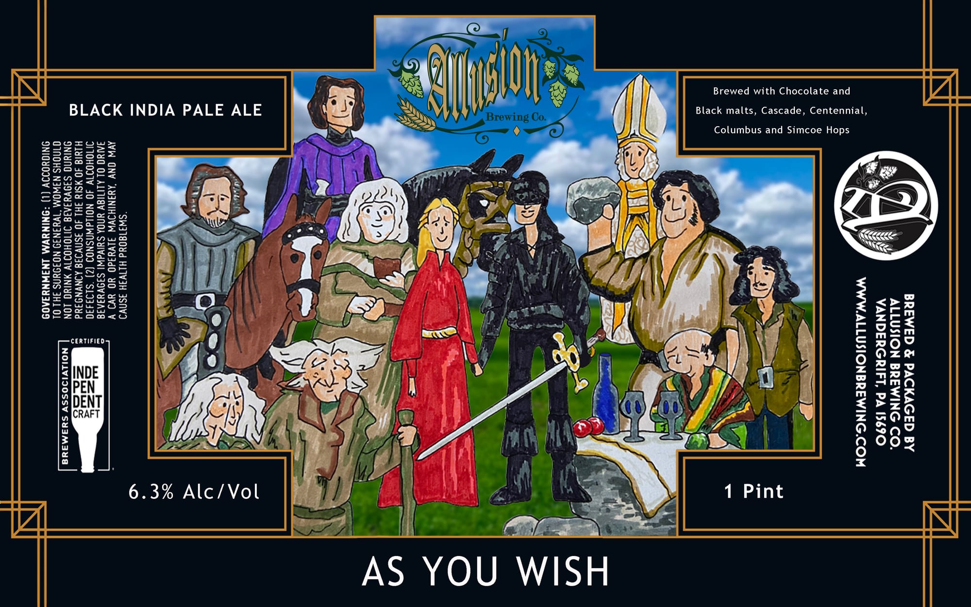 As You Wish by Black Matta Brewing Co. - beer label
