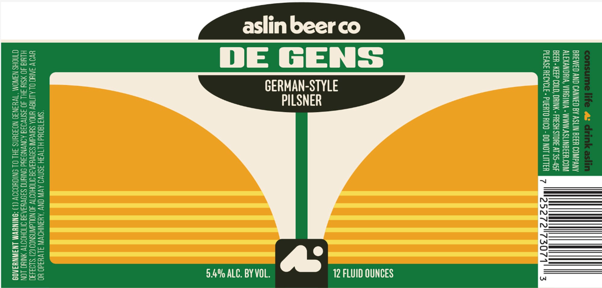 De Gens by Aslin Beer Co. - beer label