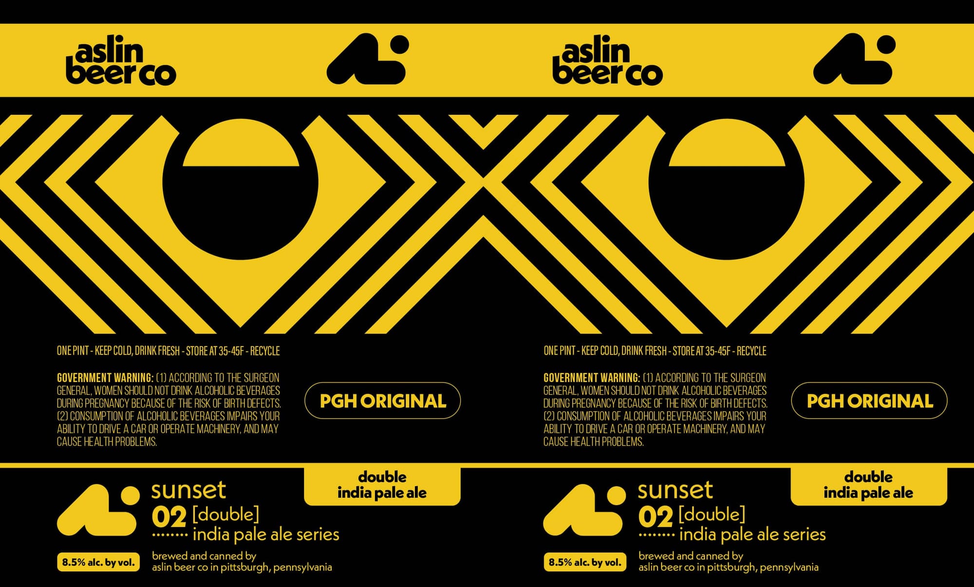 PGH Original Double Sunset by Aslin Beer Co. - beer label