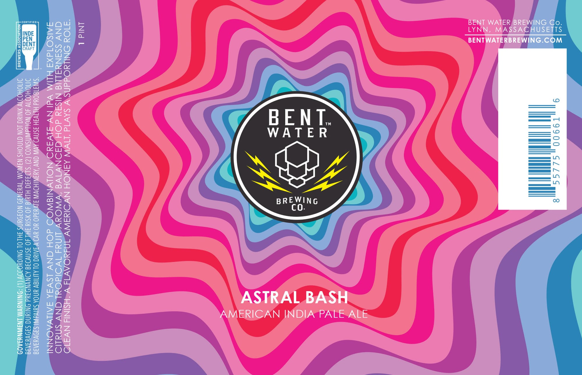 Astral Bash by Bent Water Brewing Co. - beer label
