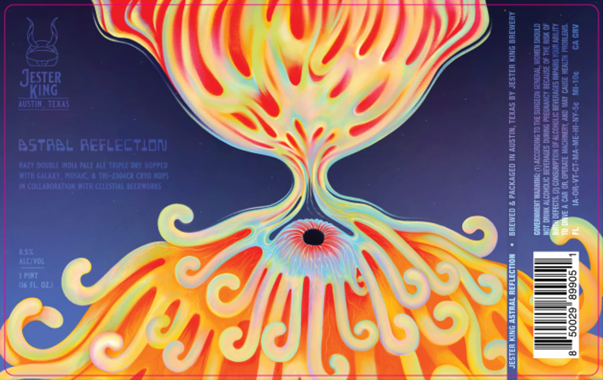 Astral Reflection by Jester King Brewery - beer label