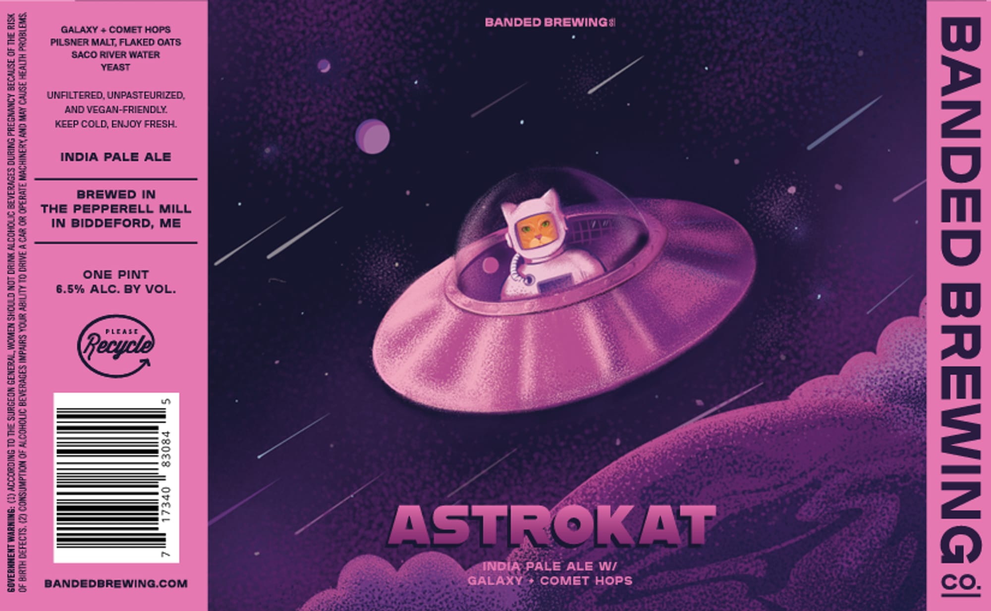 Astrokkat by Banded Brewing - beer label