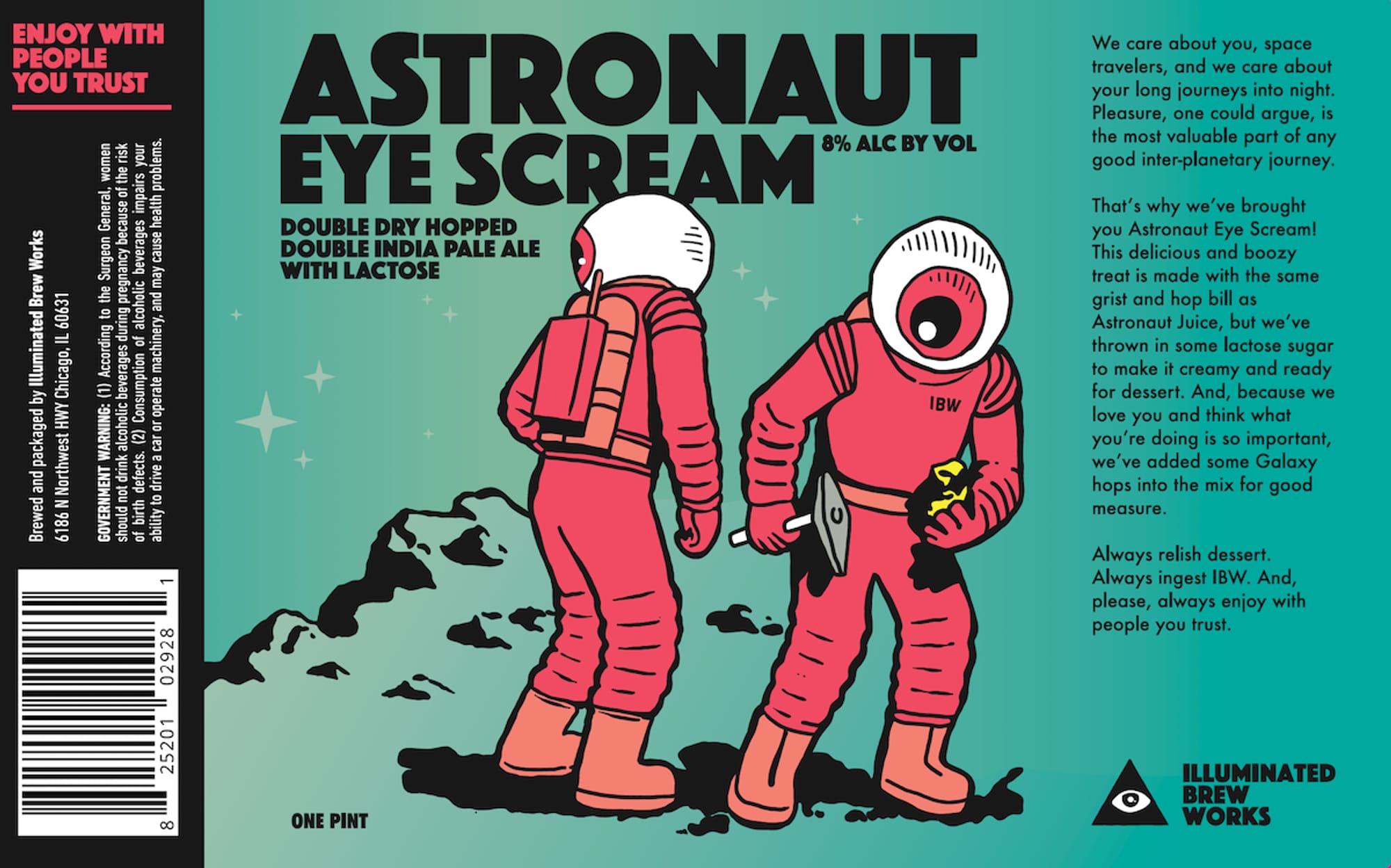 Astronaut Eye Scream by Illuminated Brew Works - beer label