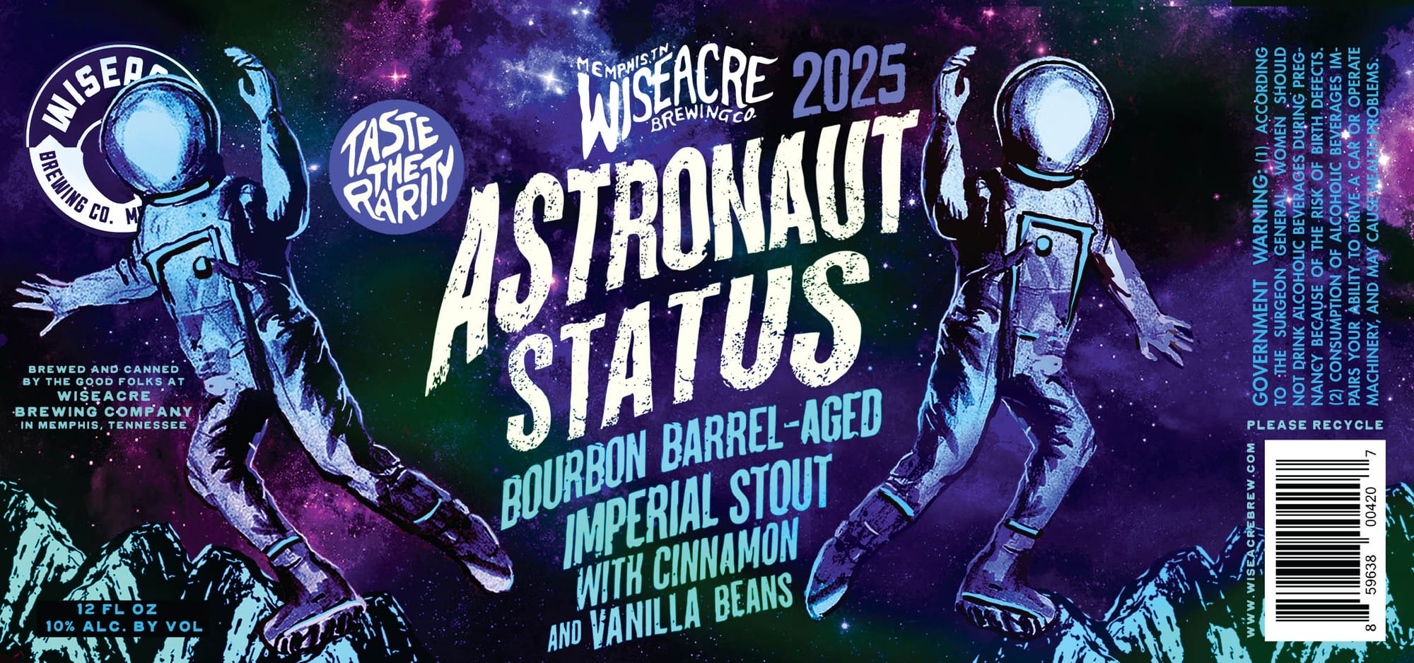 Astronaut Status by Wiseacre Brewing Co. - beer label