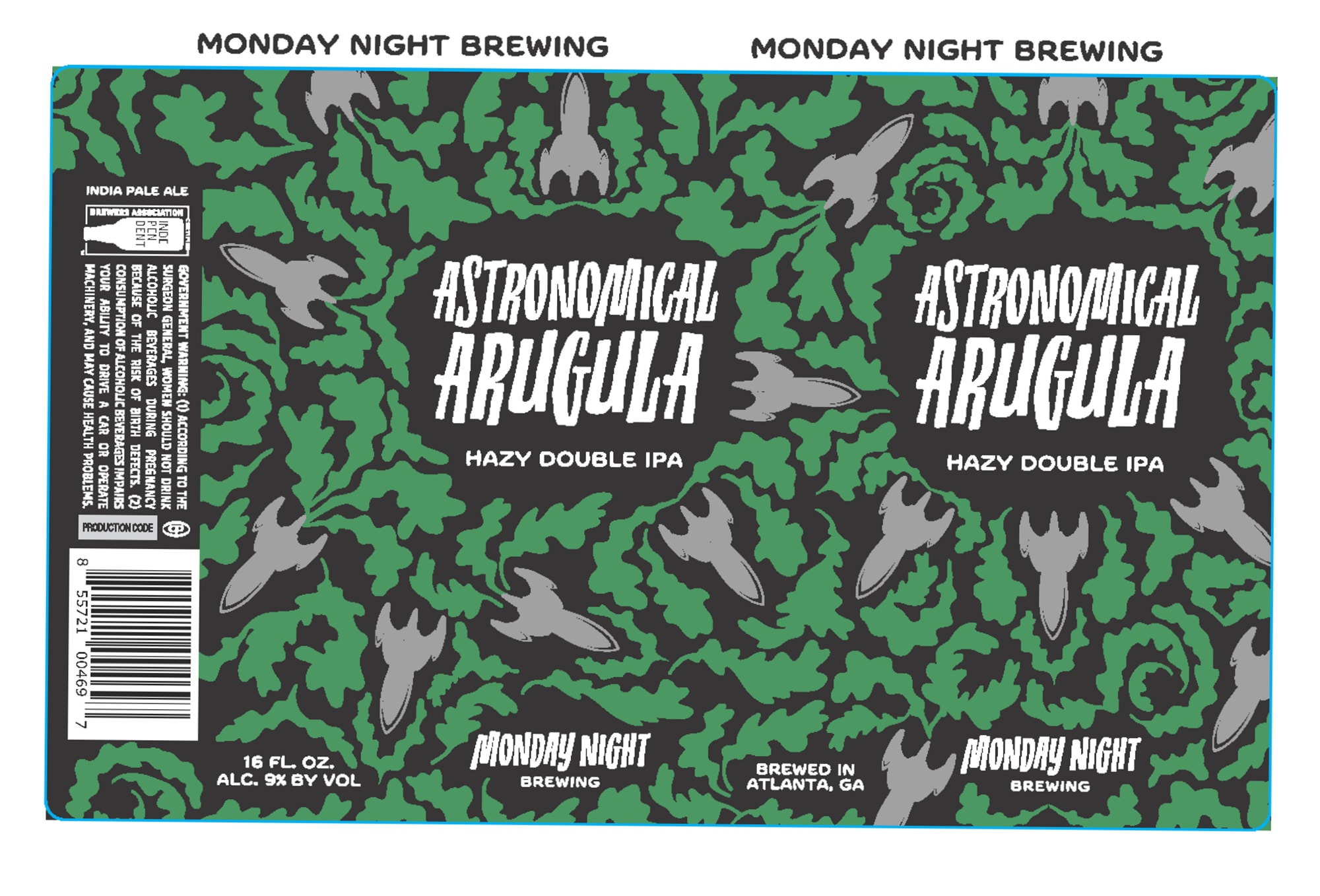 Astronomical Arugula by Monday Night Brewing - beer label