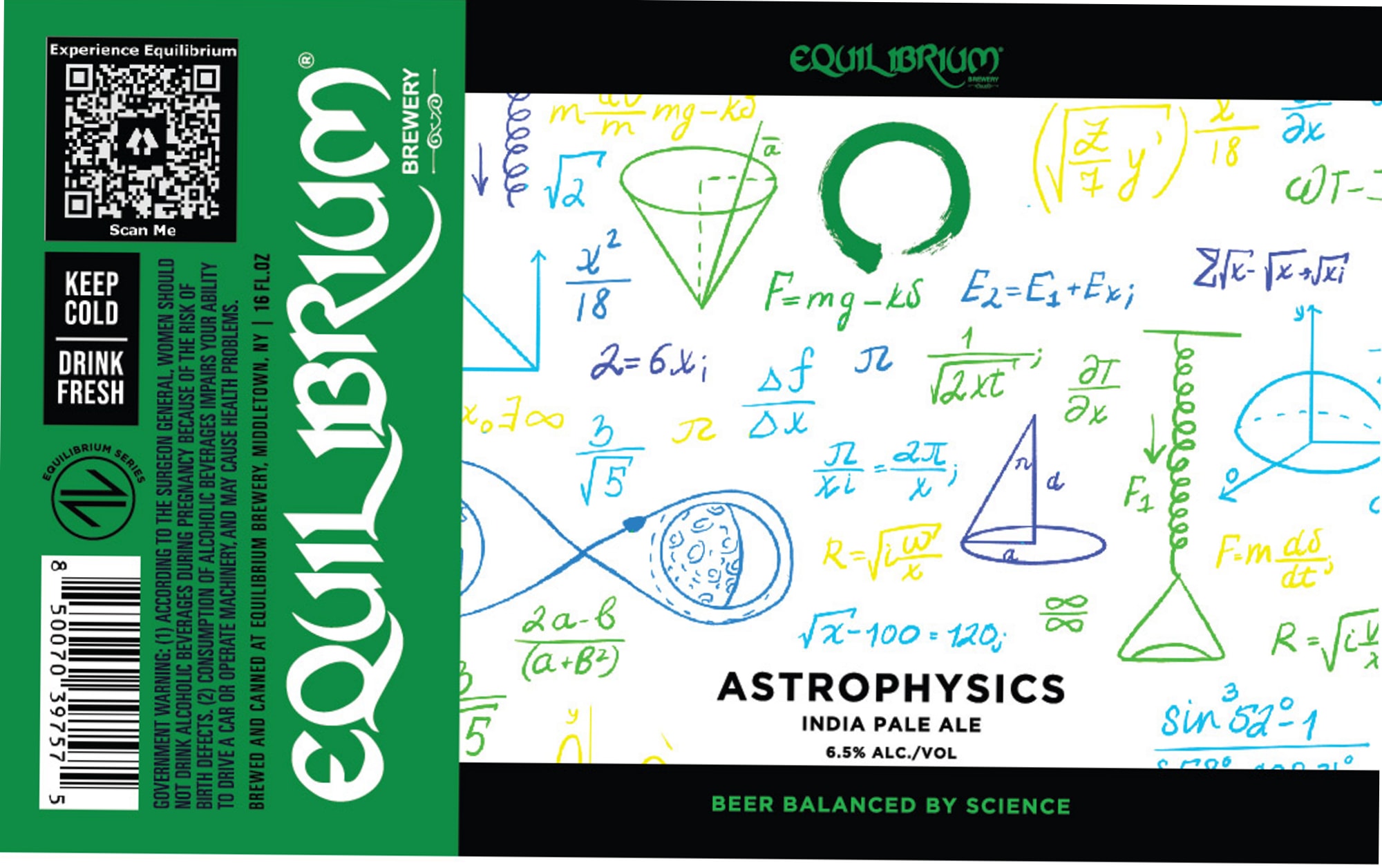 Astrophysics by Equilibrium Brewery - beer label