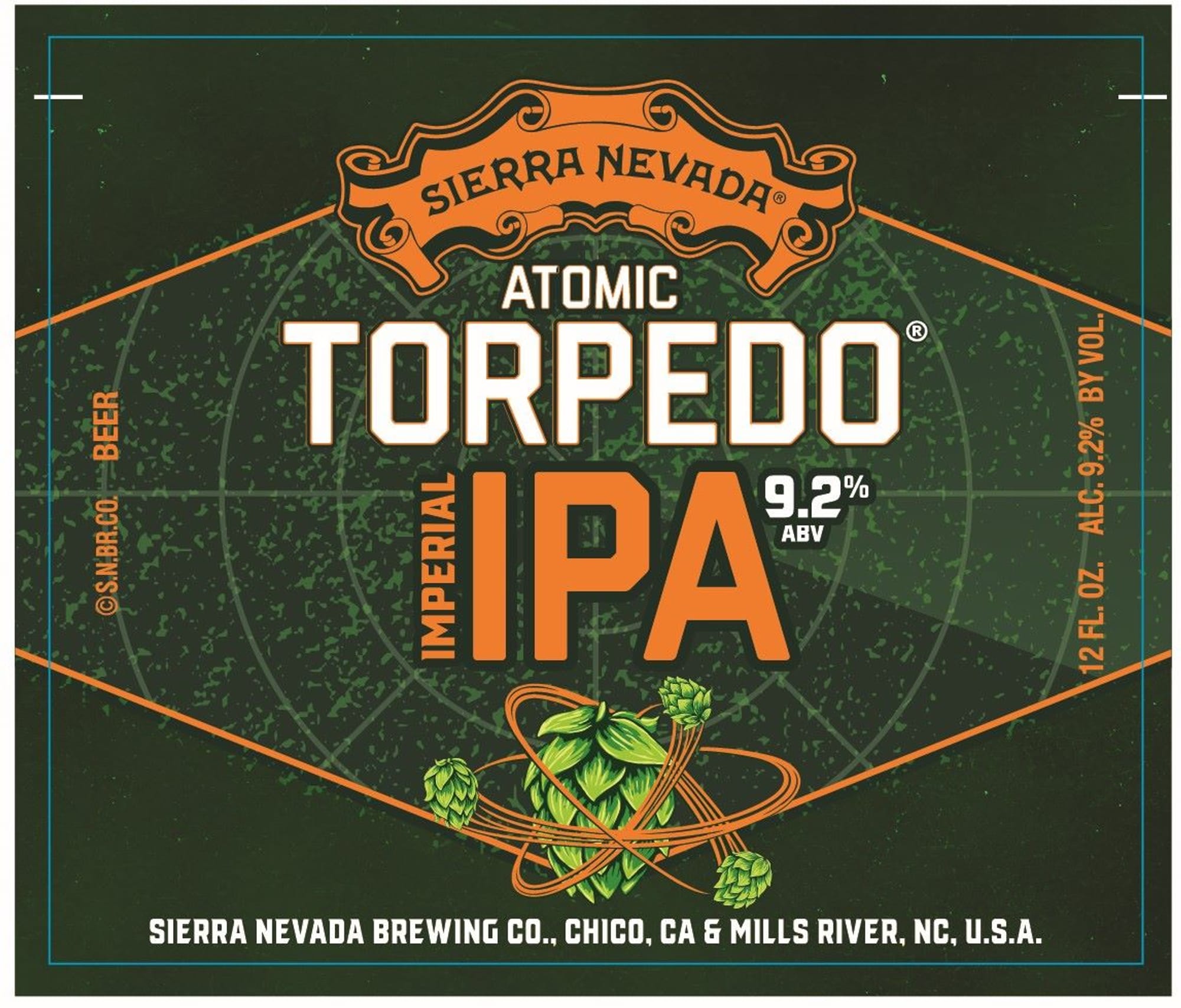 Atomic Torpedo IPA by Sierra Nevada Brewing Co. - beer label