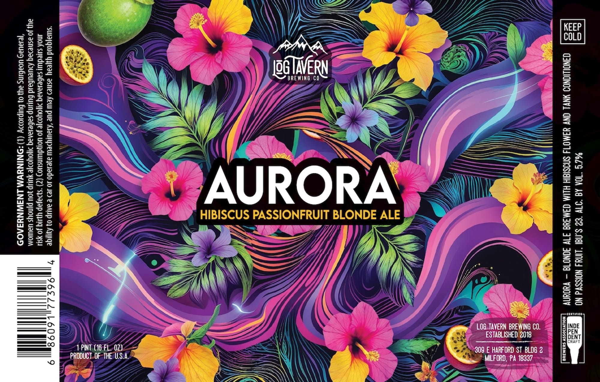 Aurora by Log Tavern Brewing Co. - beer label