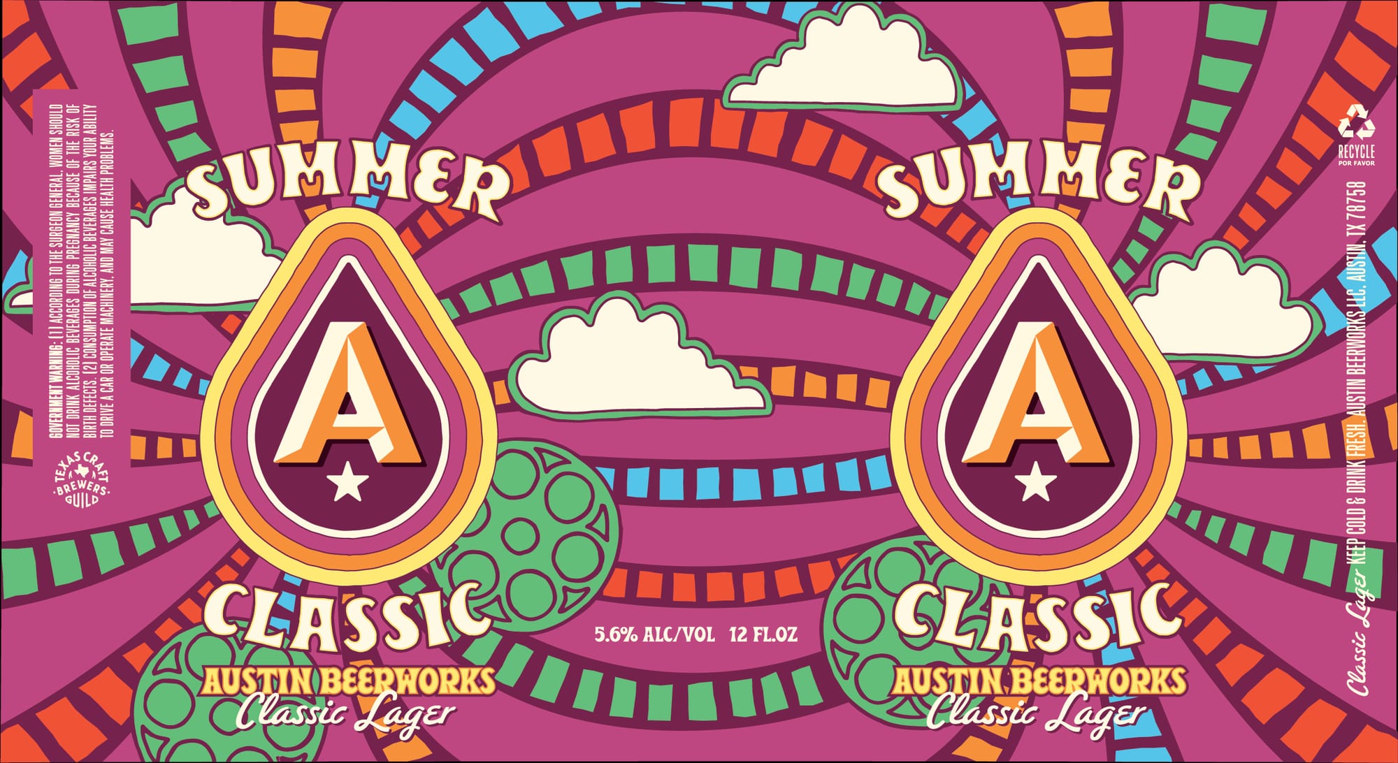 Classic Lager by Austin Beerworks - beer label