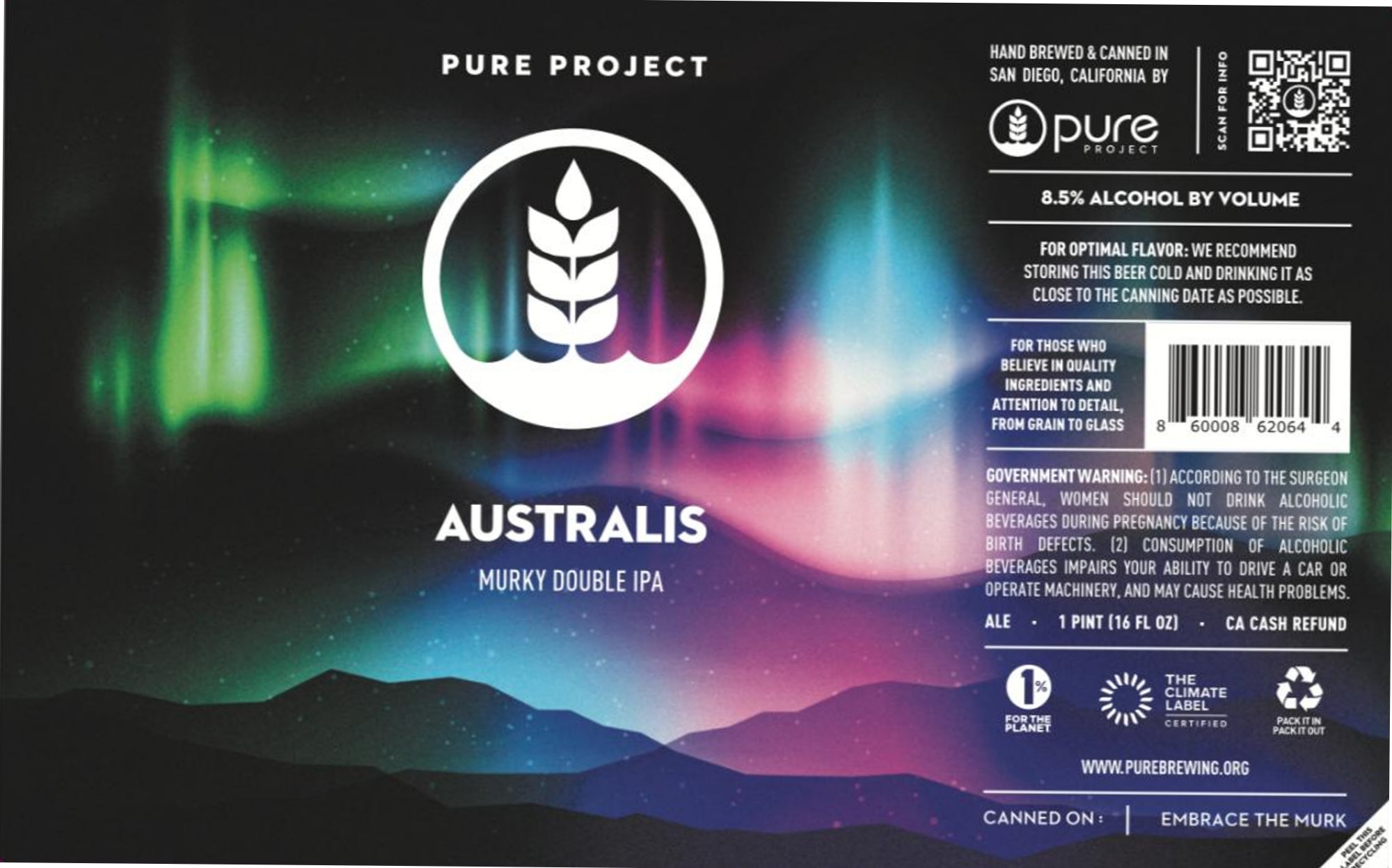 Australis by Pure Project - beer label