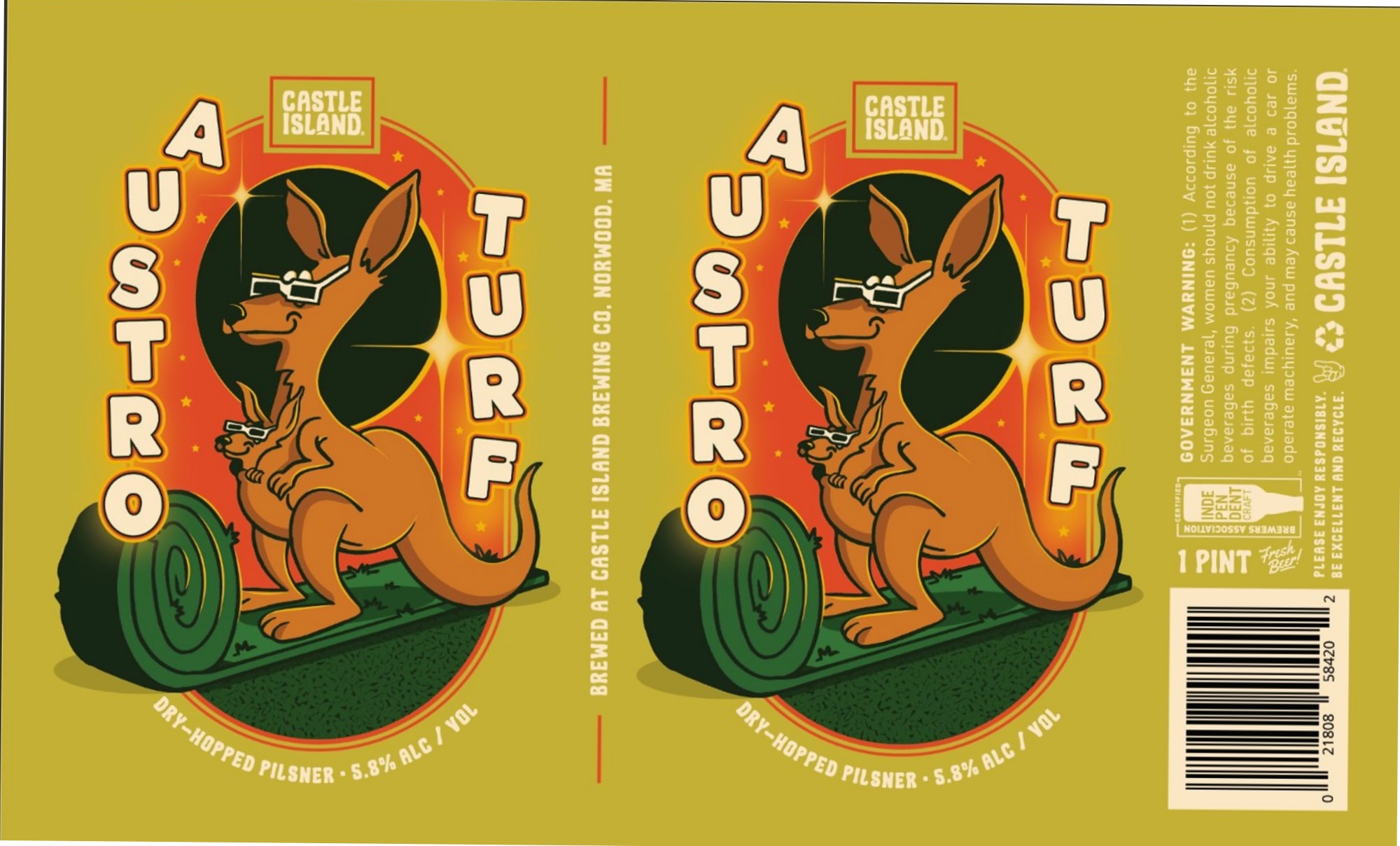 Austurf by Castle Island Brewing - beer label