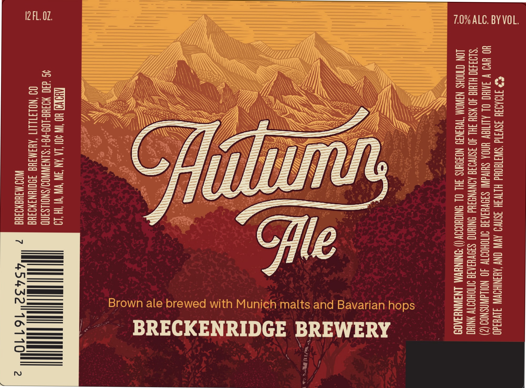 Autumn Ale by Breckenridge Brewery - beer label