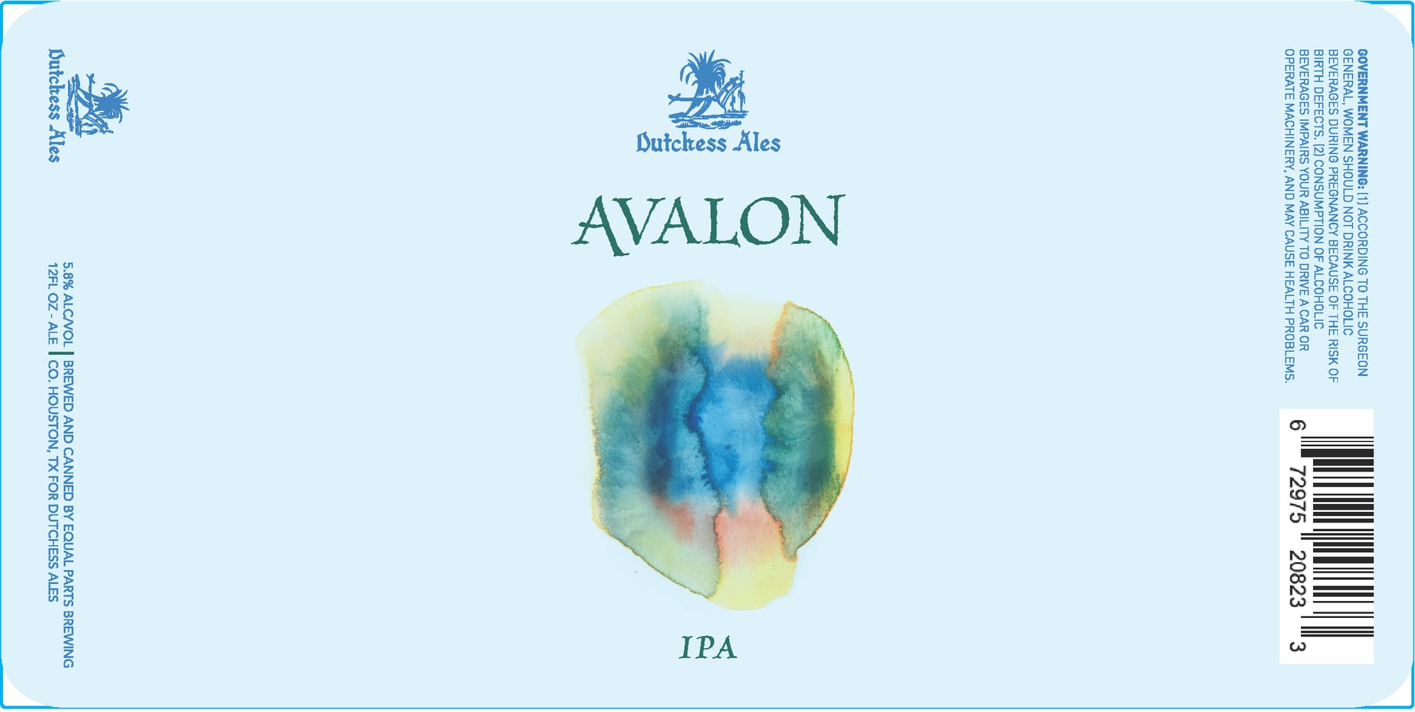 Avalon by Dutchess Ales - beer label