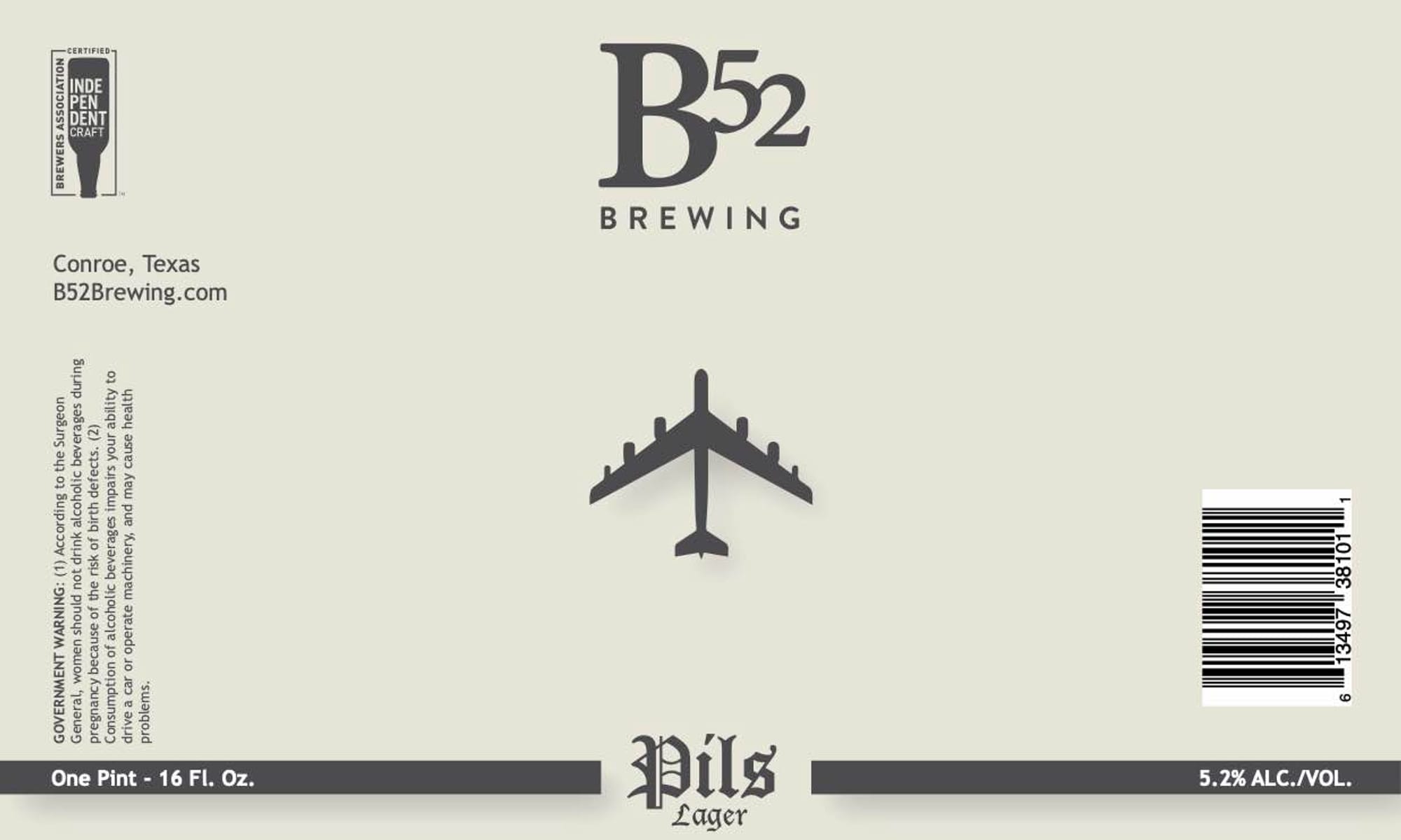 Pils by B52 Brewing - beer label