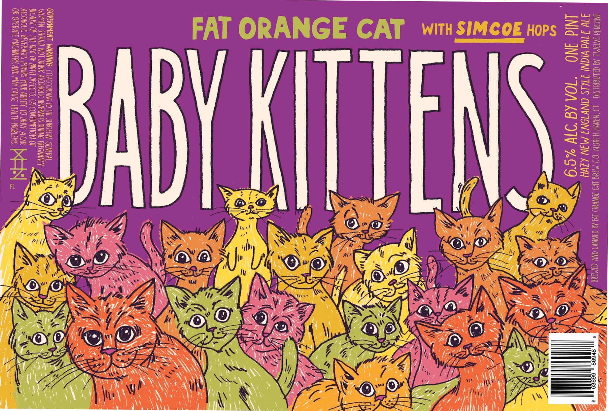 Baby Kittens by Fat Orange Cat Brew Co. - beer label