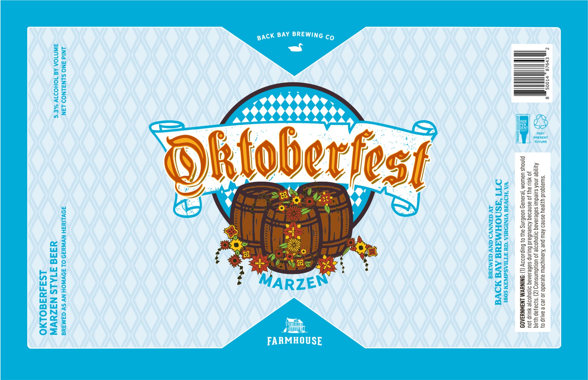 Oktoberfest by Back Bay Brewing Co. - beer label
