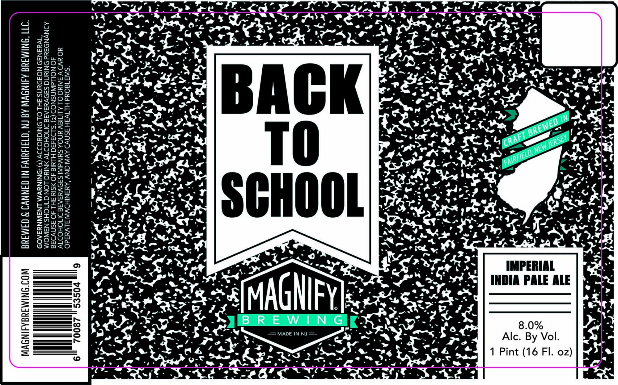 Back to School by Magnify Brewing - beer label