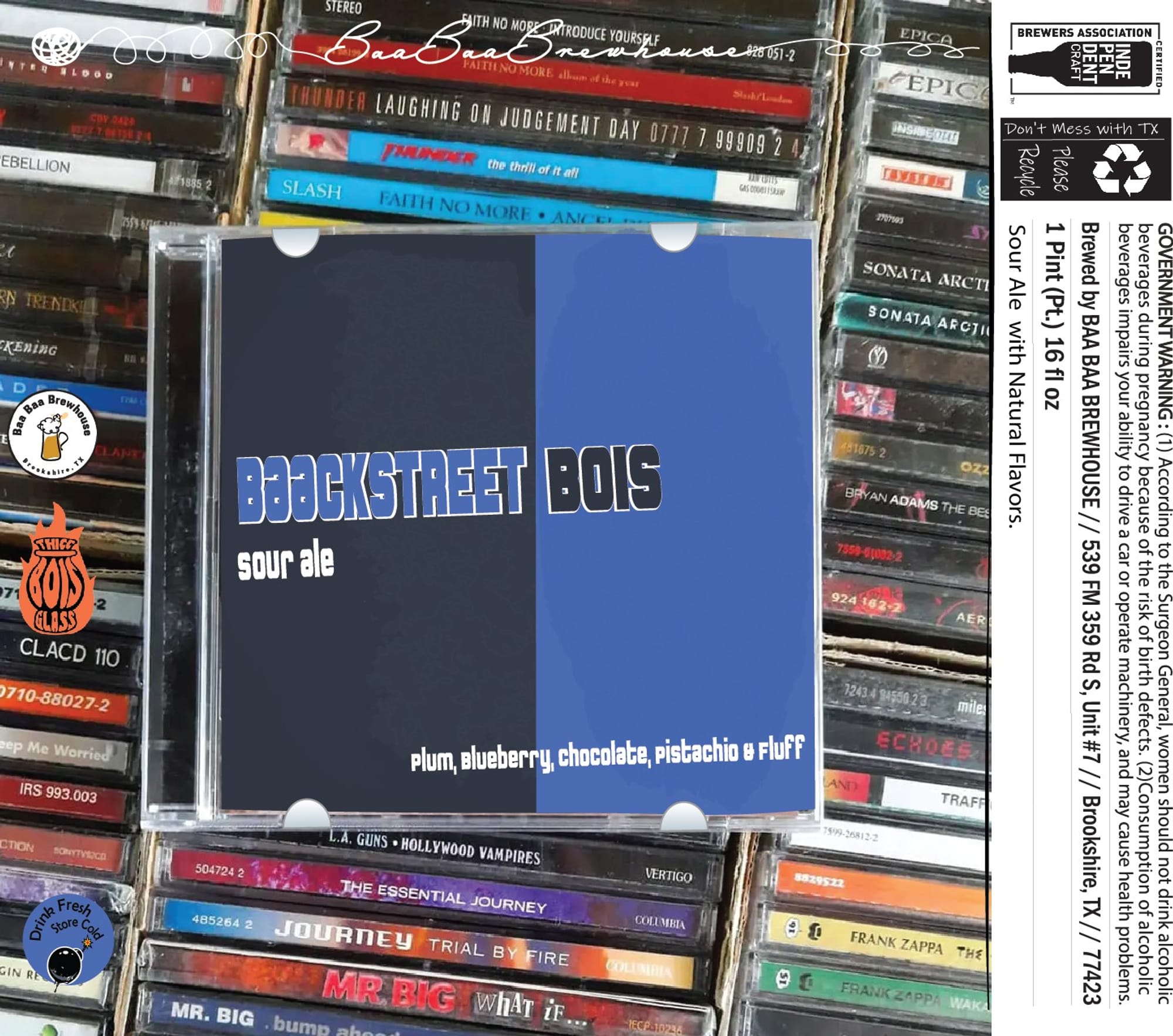 Backstreet Bois by Baa Baa BrewHouse - beer label