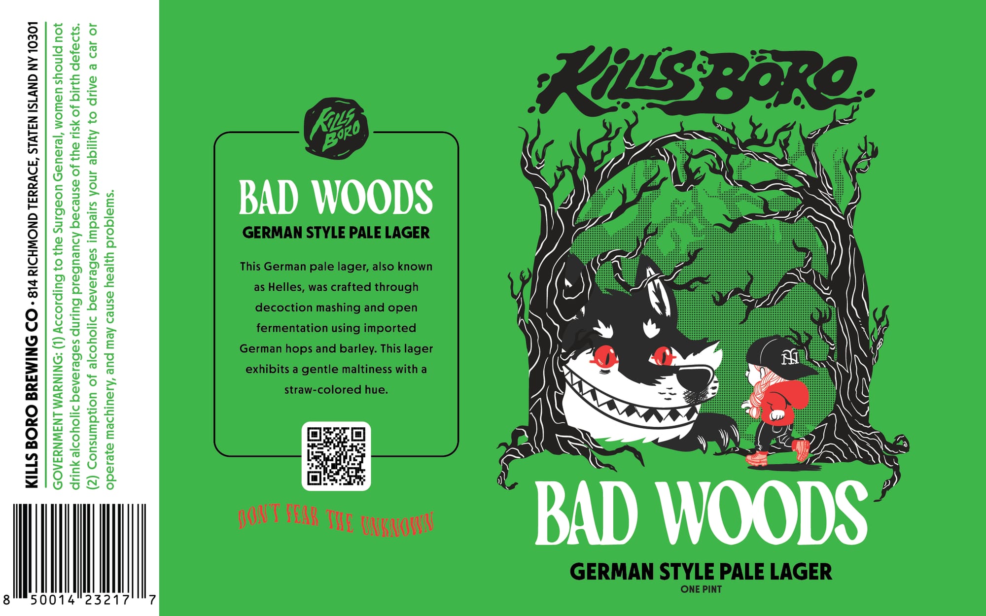 Bad Woods by Kills Boro Brewing - beer label
