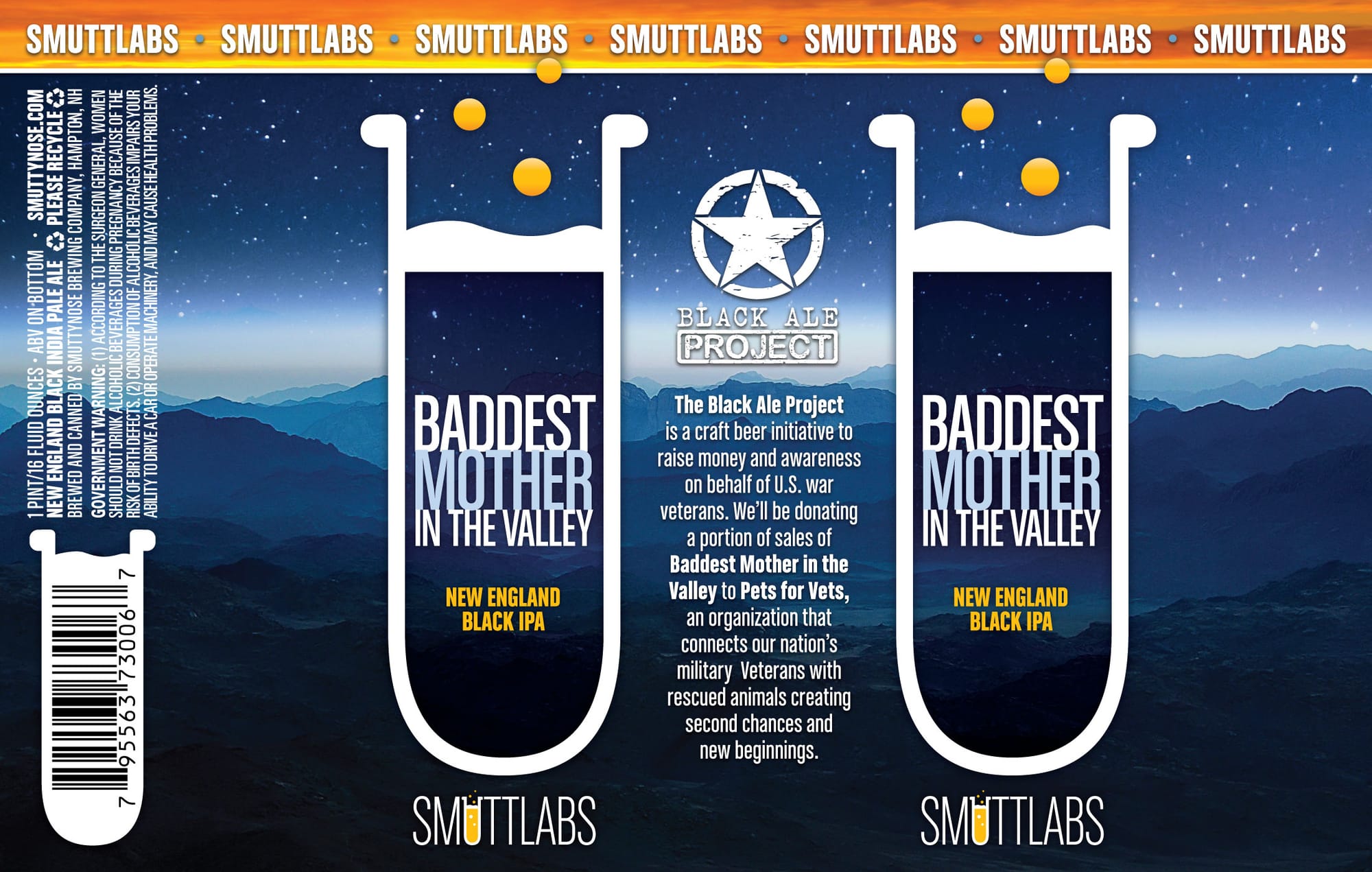 Baddest Mother in the Valley by Smuttylabs Brewing Co. - beer label
