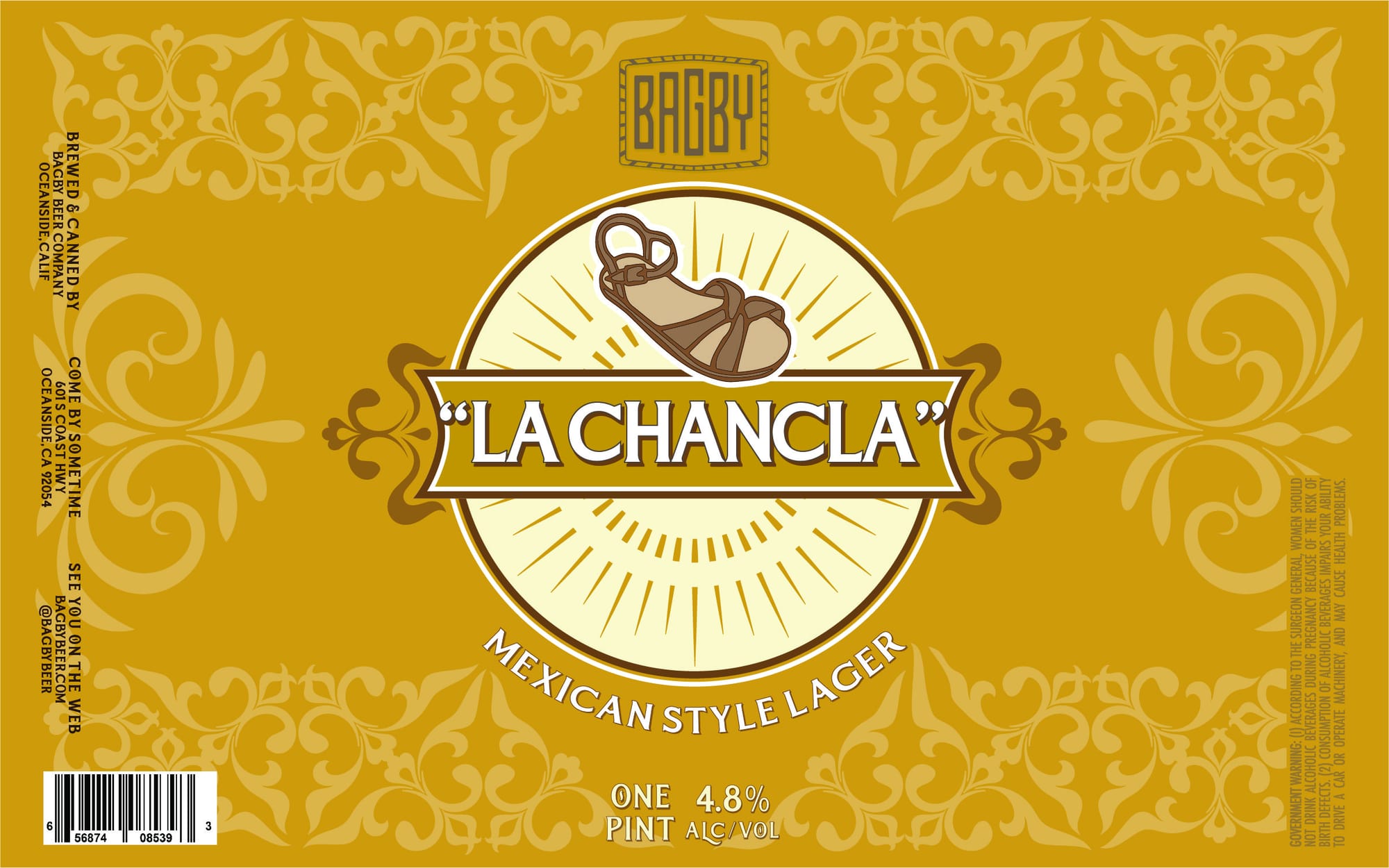 La Chancla by Bagby Beer Company - beer label