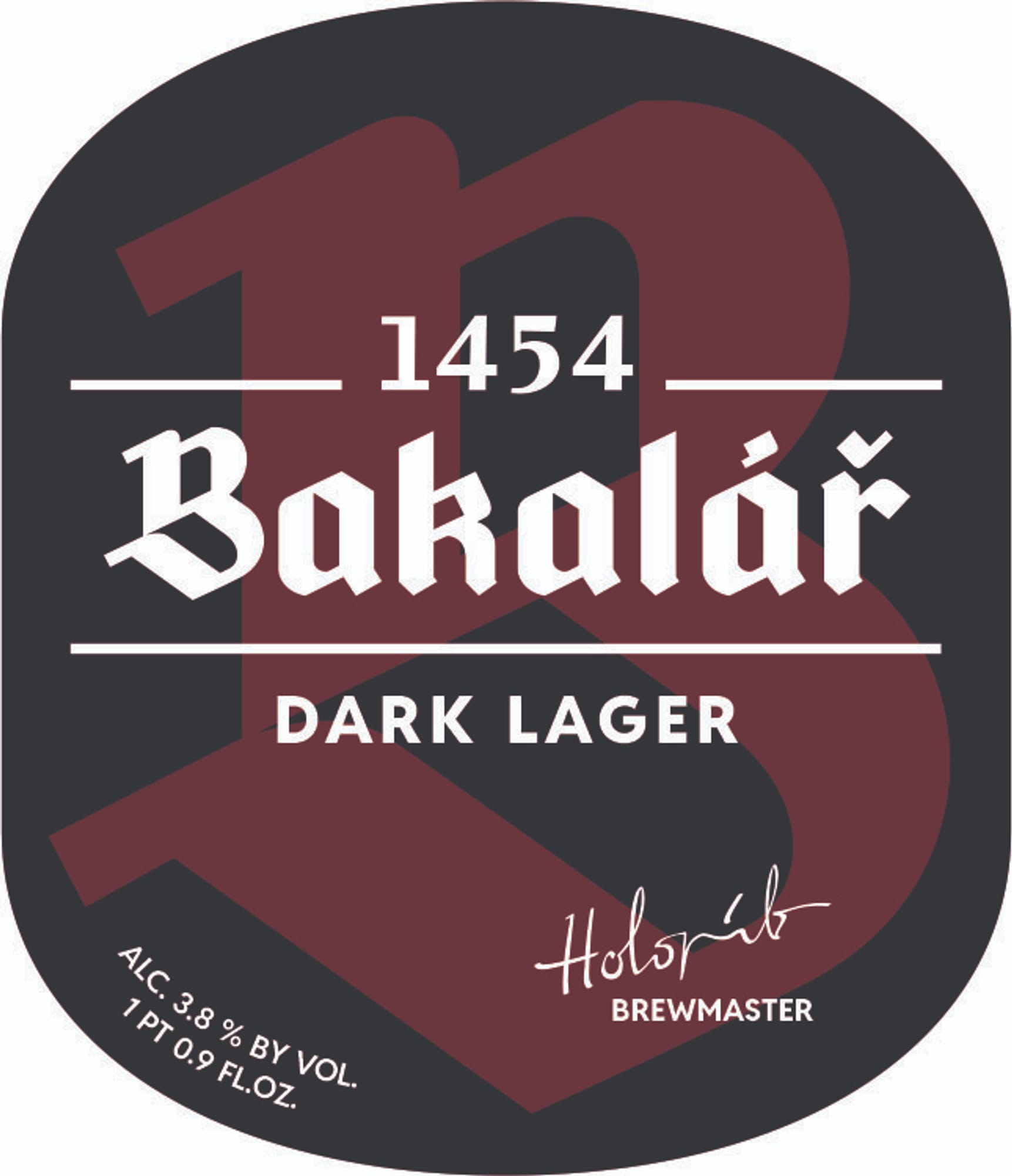 Bakalar Dark Lager by Holopub - beer label