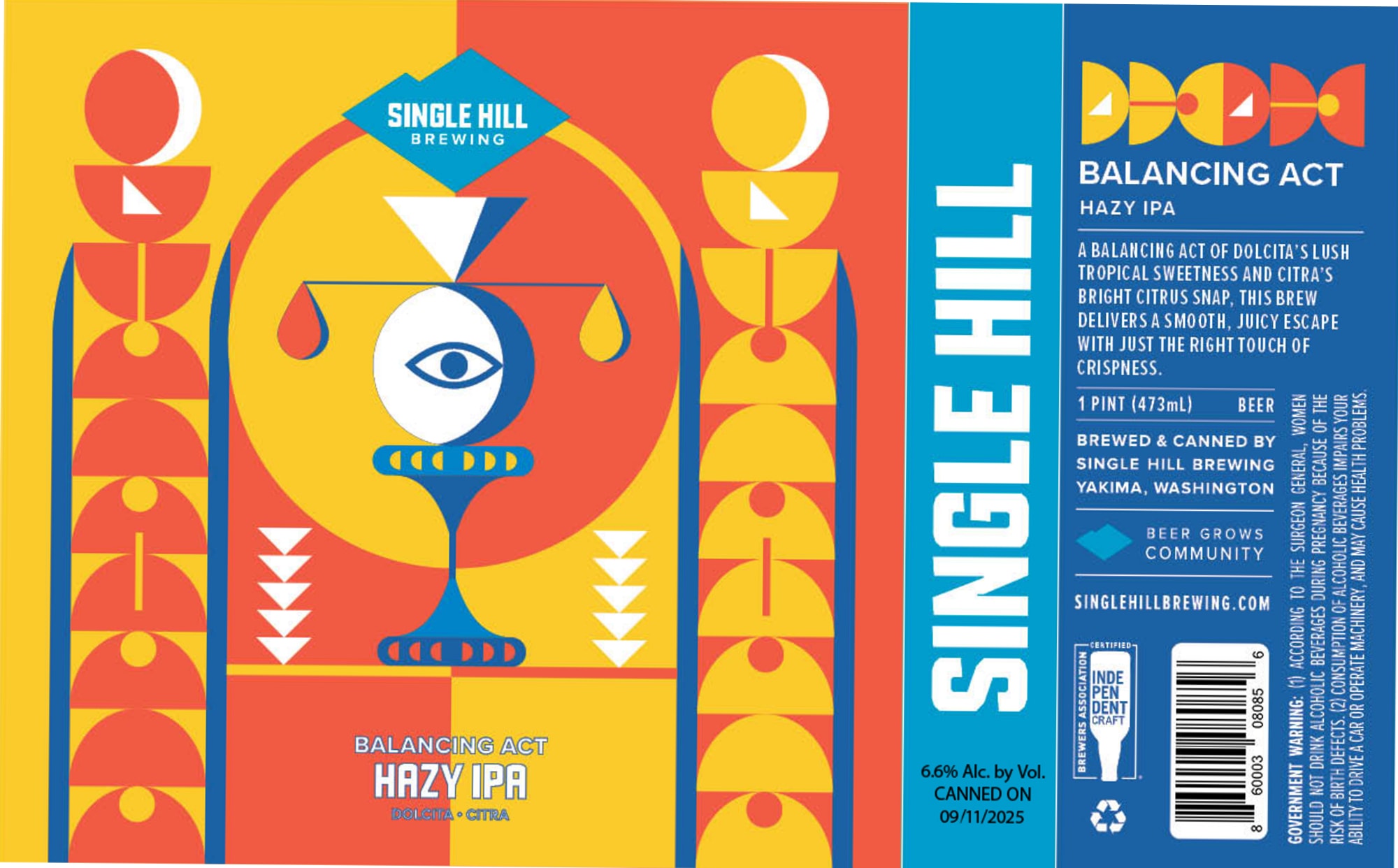 Balancing Act by Single Hill Brewing - beer label