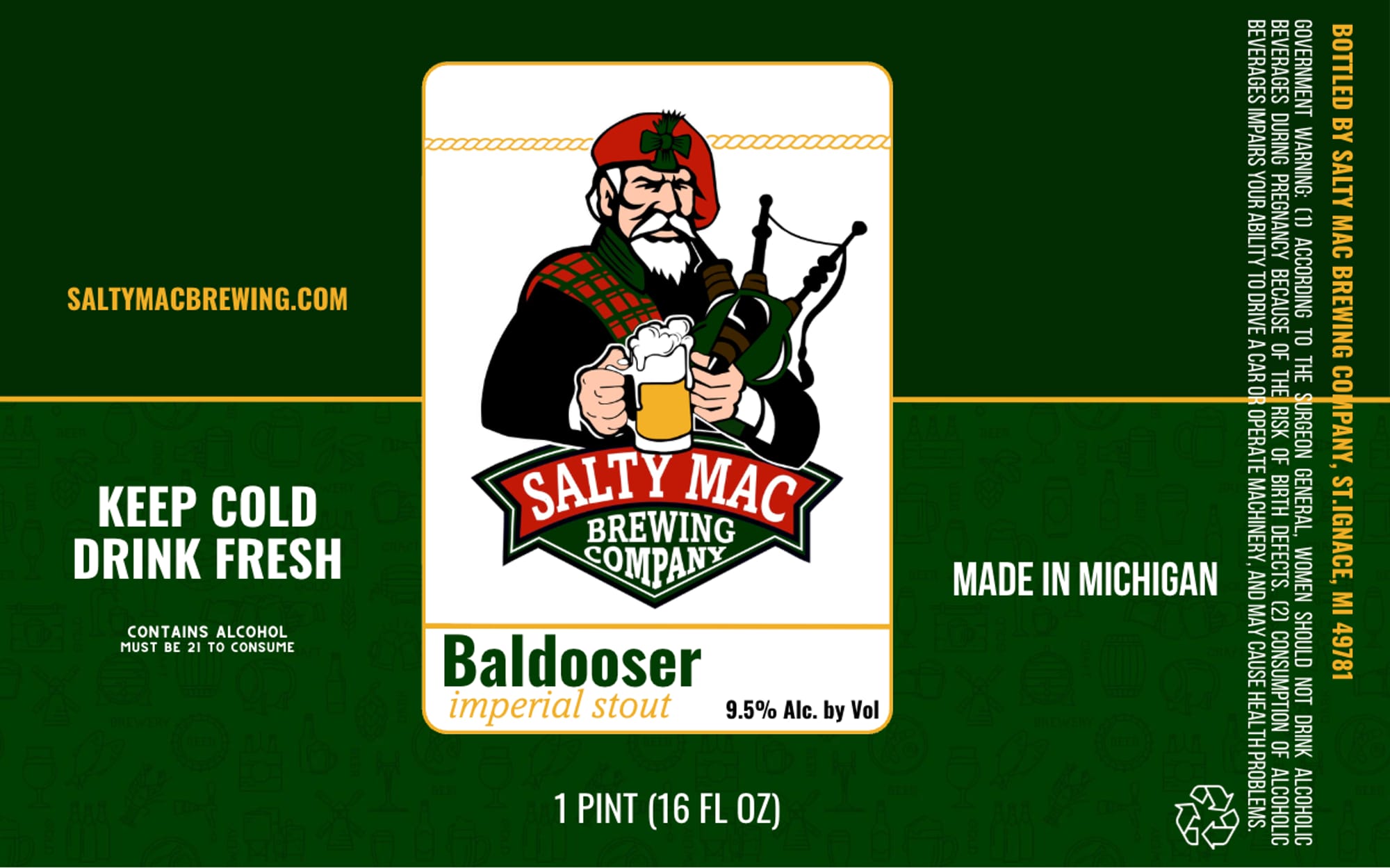 Baldooser by Salty Mac Brewing Company - beer label