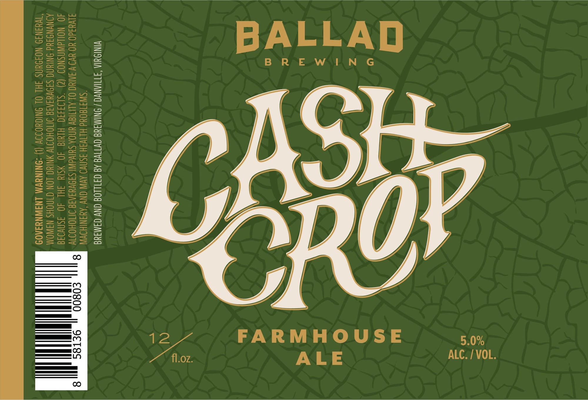 Cash Crop by Ballad Brewing - beer label