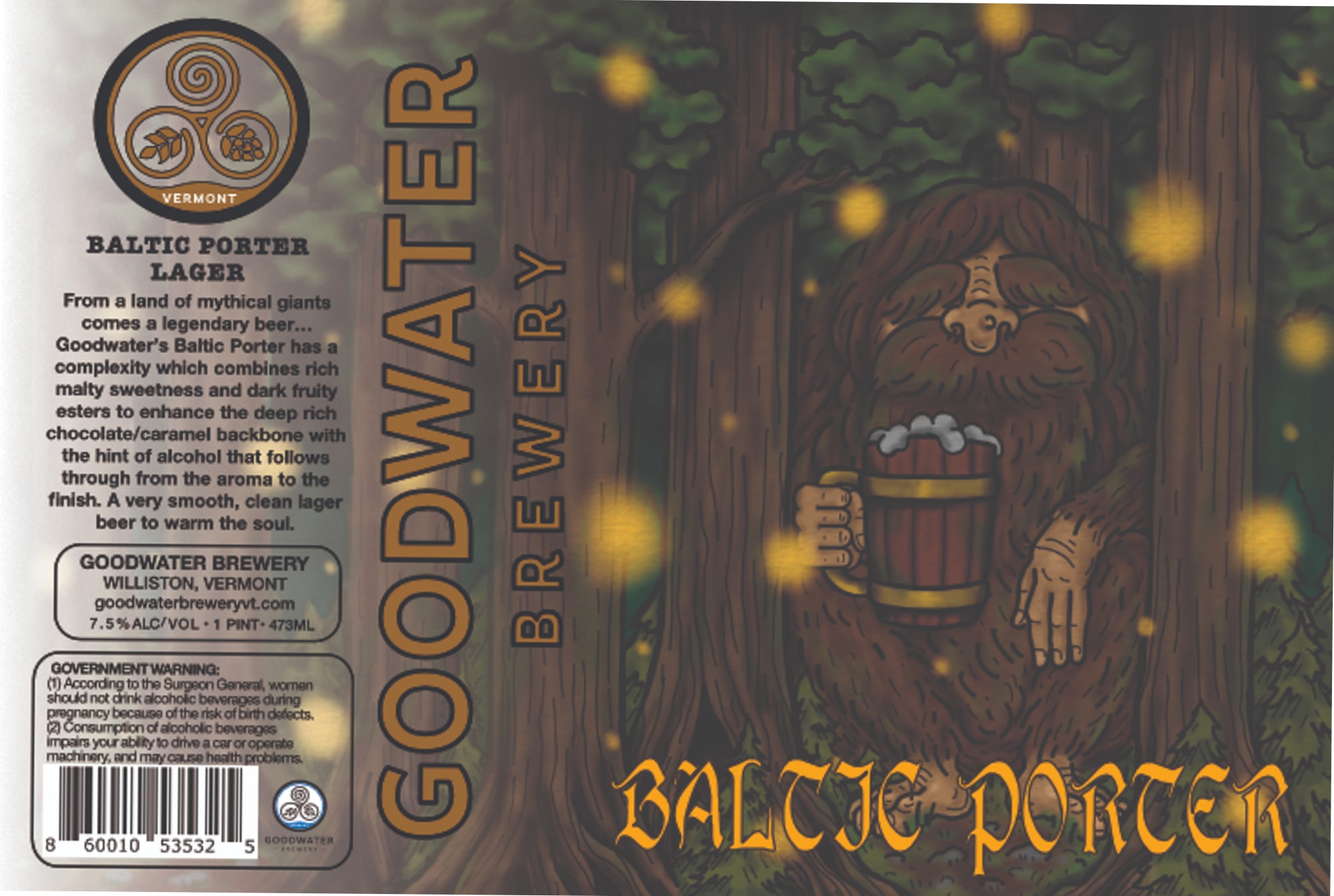 Baltic Porter by Goodwater Brewery - beer label