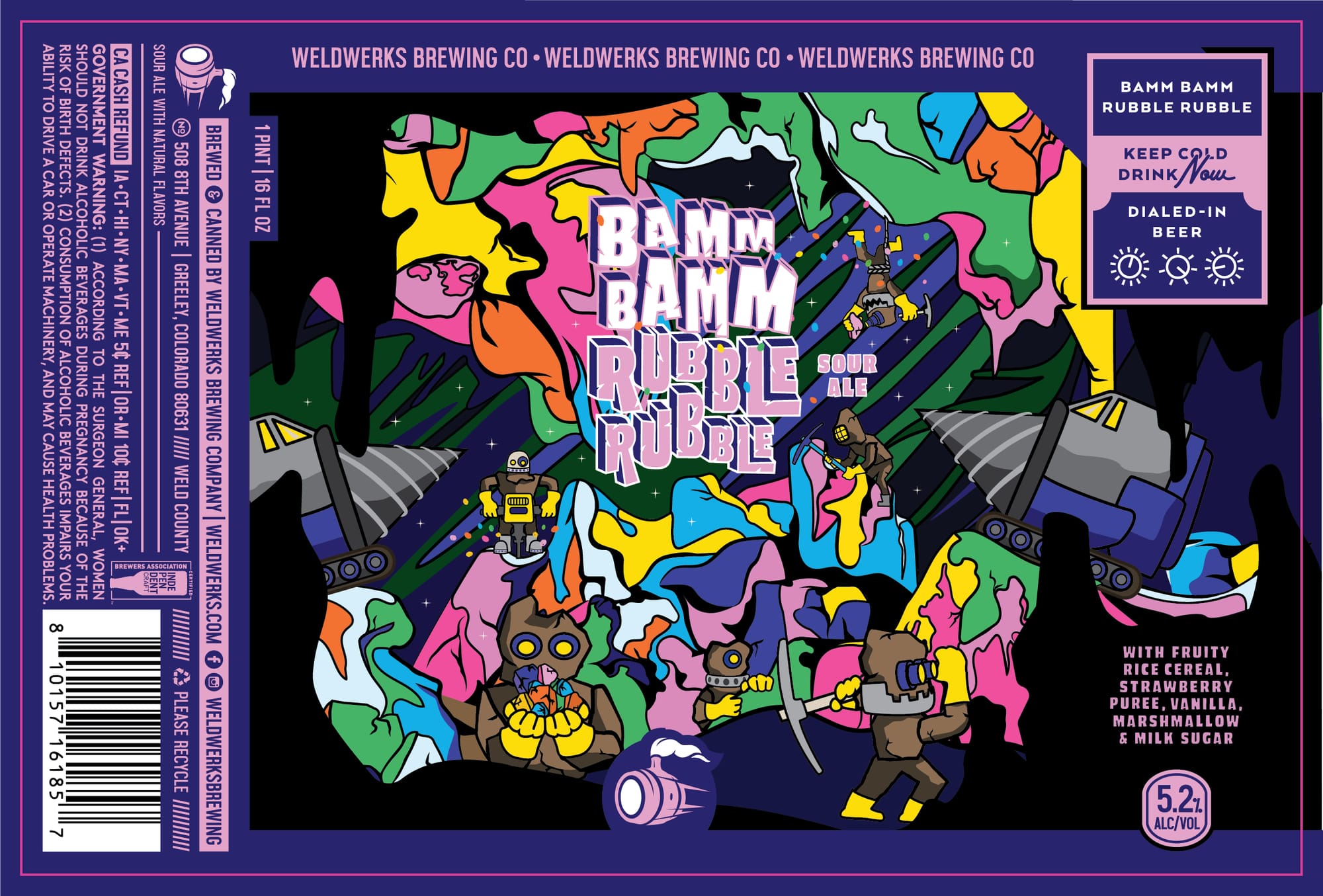 BAMM BAMM Rubble Rubble by WeldWerks Brewing Co. - beer label